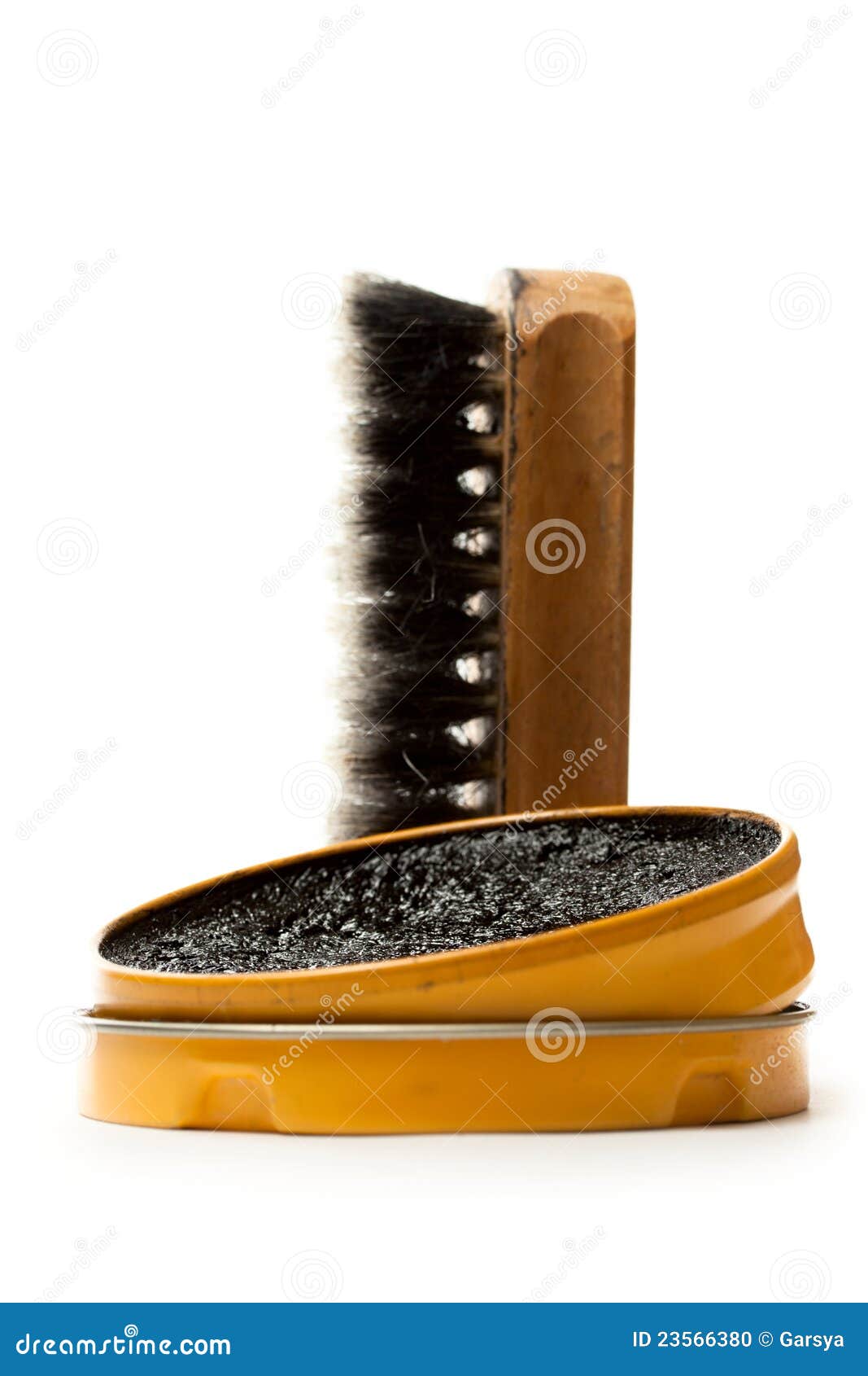 Shoe polish and brush stock photo. Image of shoe, studio 23566380