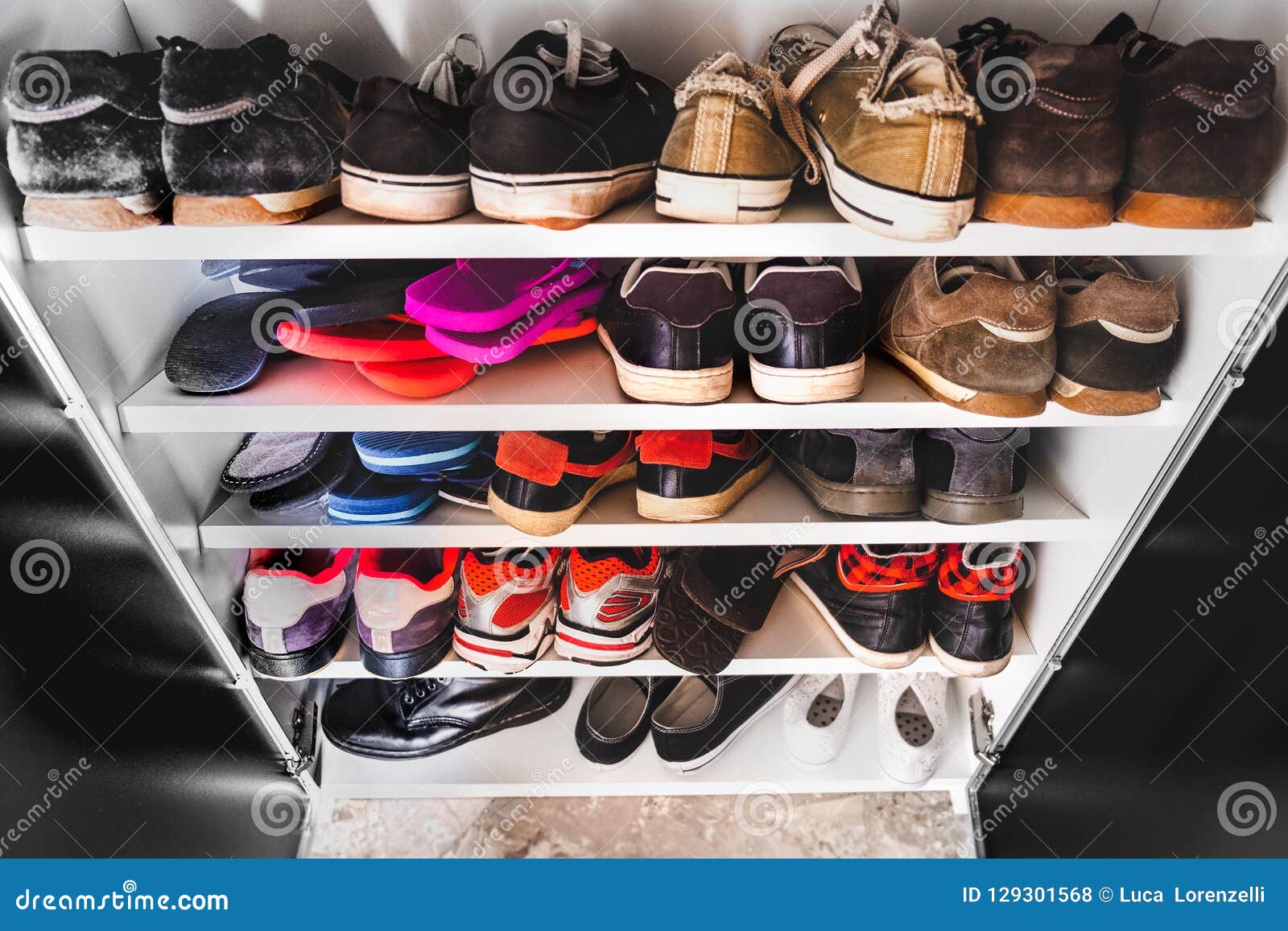 shoe rack man sneakers