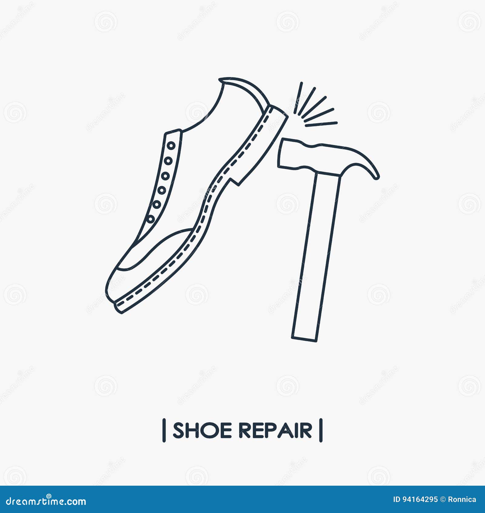 Shoe repair icon stock vector. Illustration of hammer 94164295