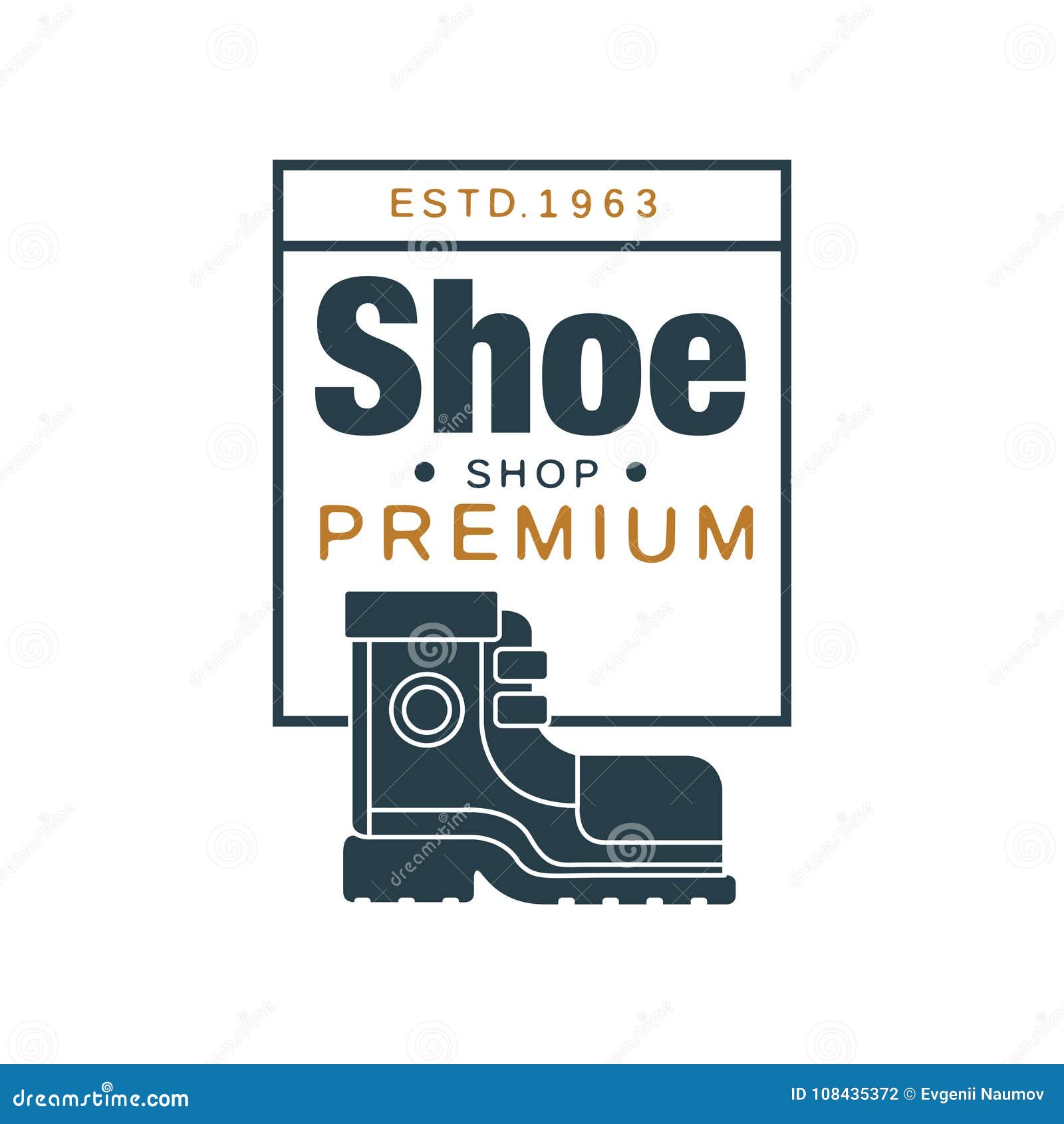 Shoe Shop Premium Logo, Estd 1963 Vintage Badge for Footwear Brand ...