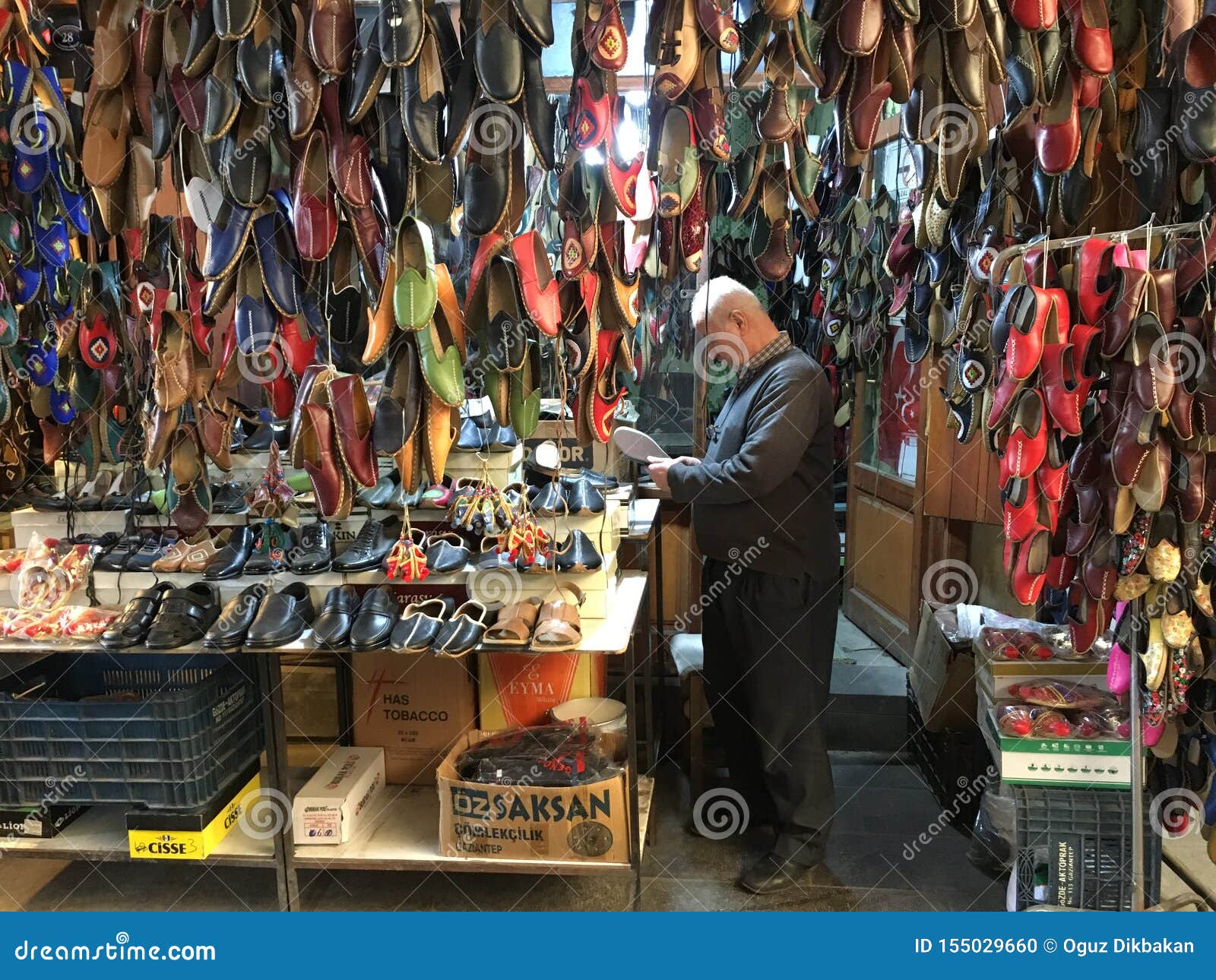 GAZIANTEP, TURKEY - MAY 11, 2019: Shoe Shops in Copper Bazaar in ...