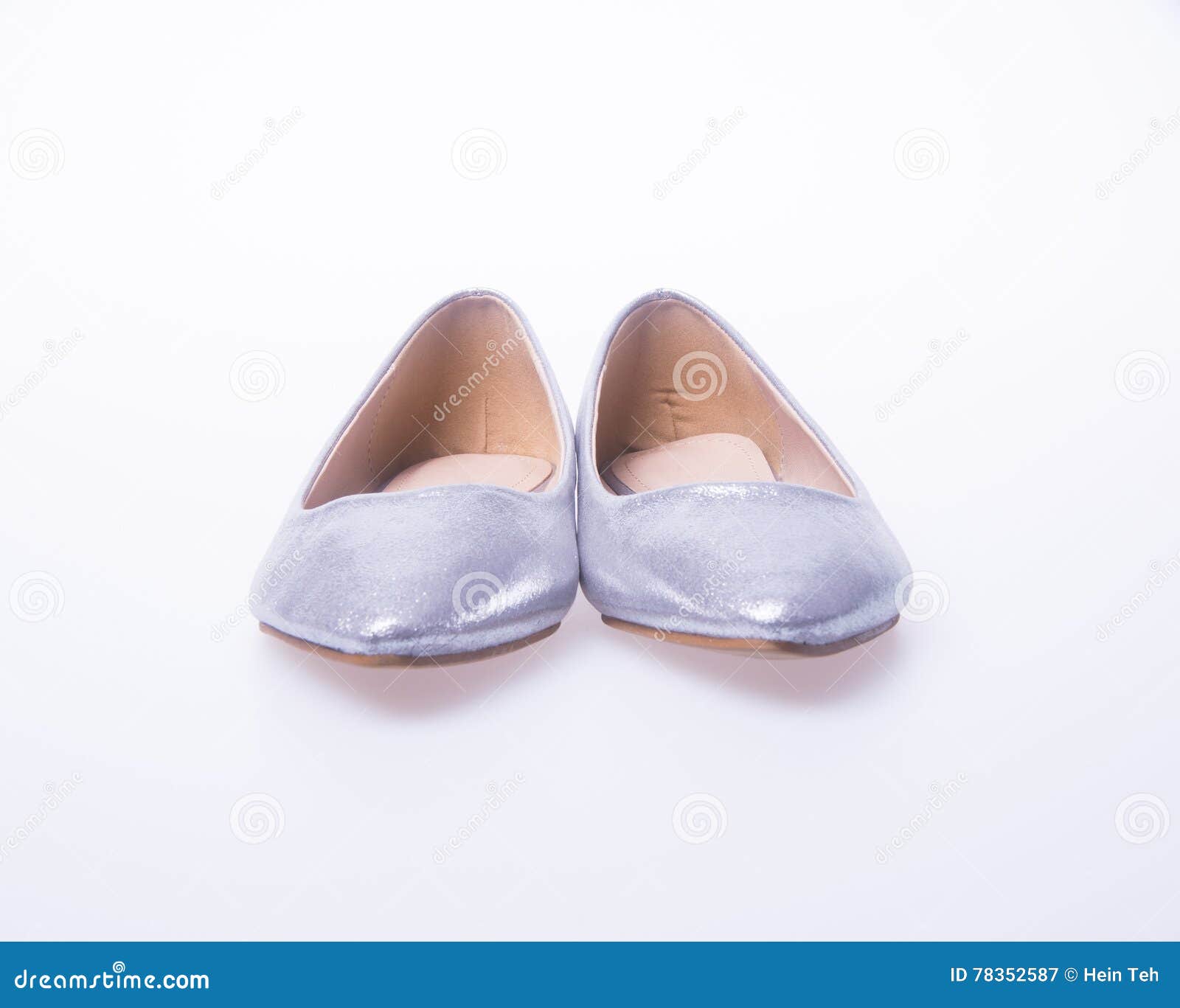 Shoe. Silver Colour Fashion Woman Shoes on a Background. Stock Image ...