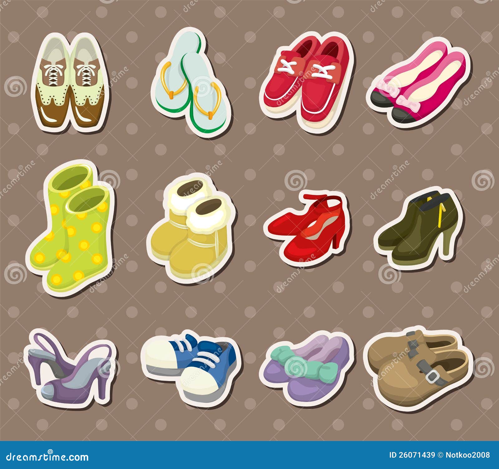 Shoe stickers stock vector. Illustration of heeled, cartoon 26071439