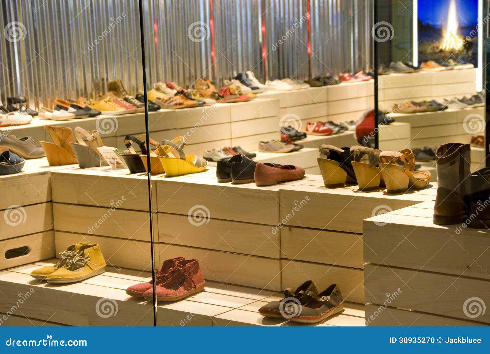 Shoe store stock photo. Image of black, retails, brown - 30935270
