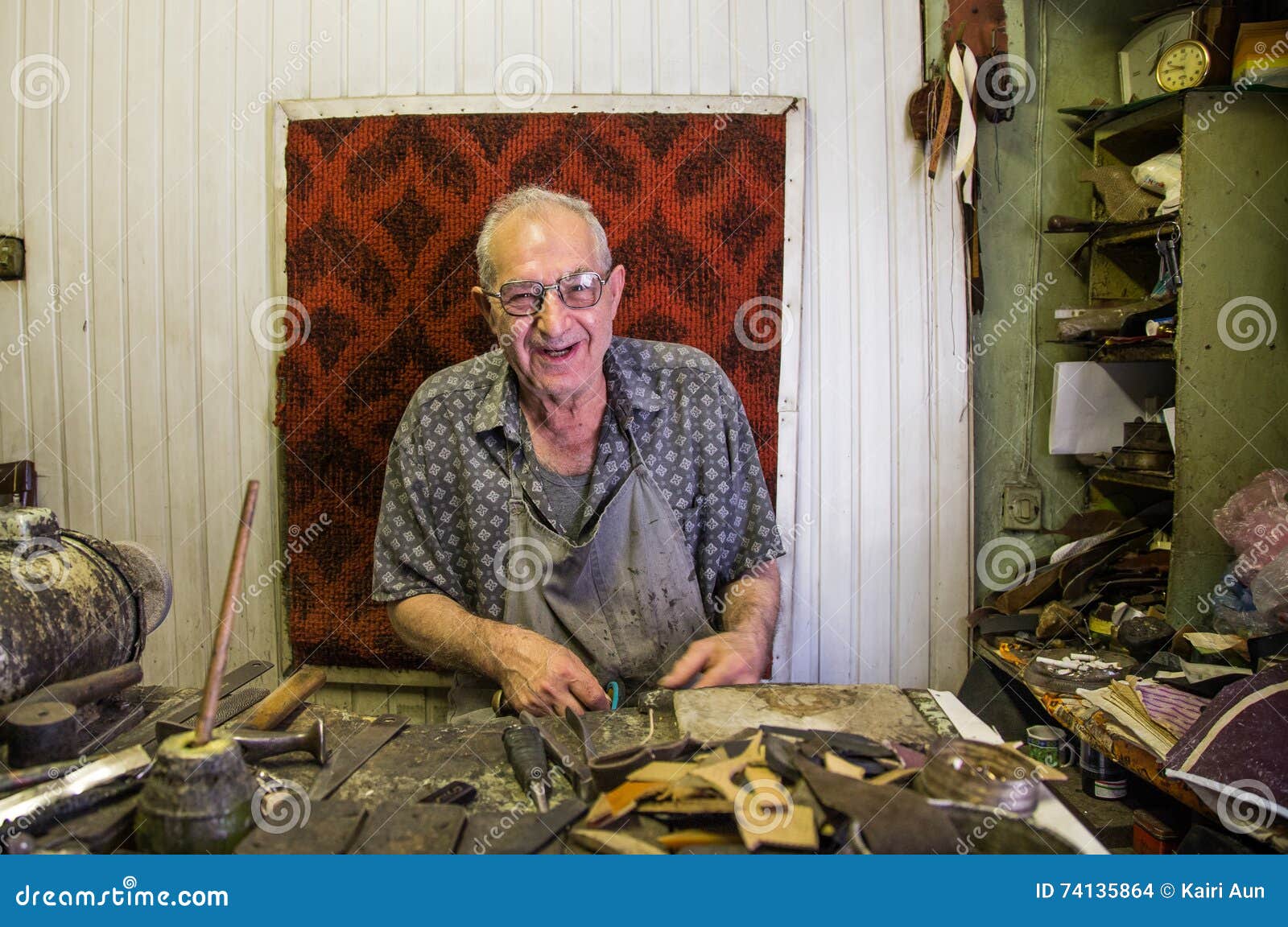 Shoemaker editorial stock image. Image of repair 74135864
