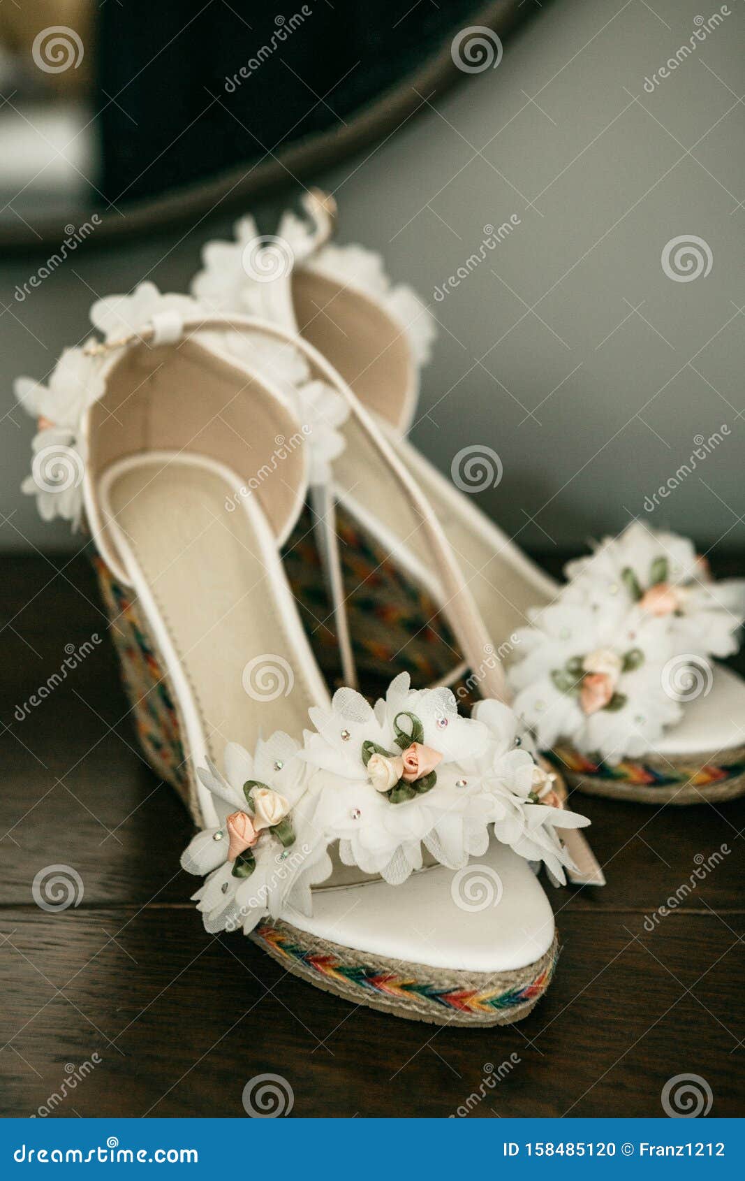 Shoes Decorated with Flowers Stock Photo Image of elegant, elegance