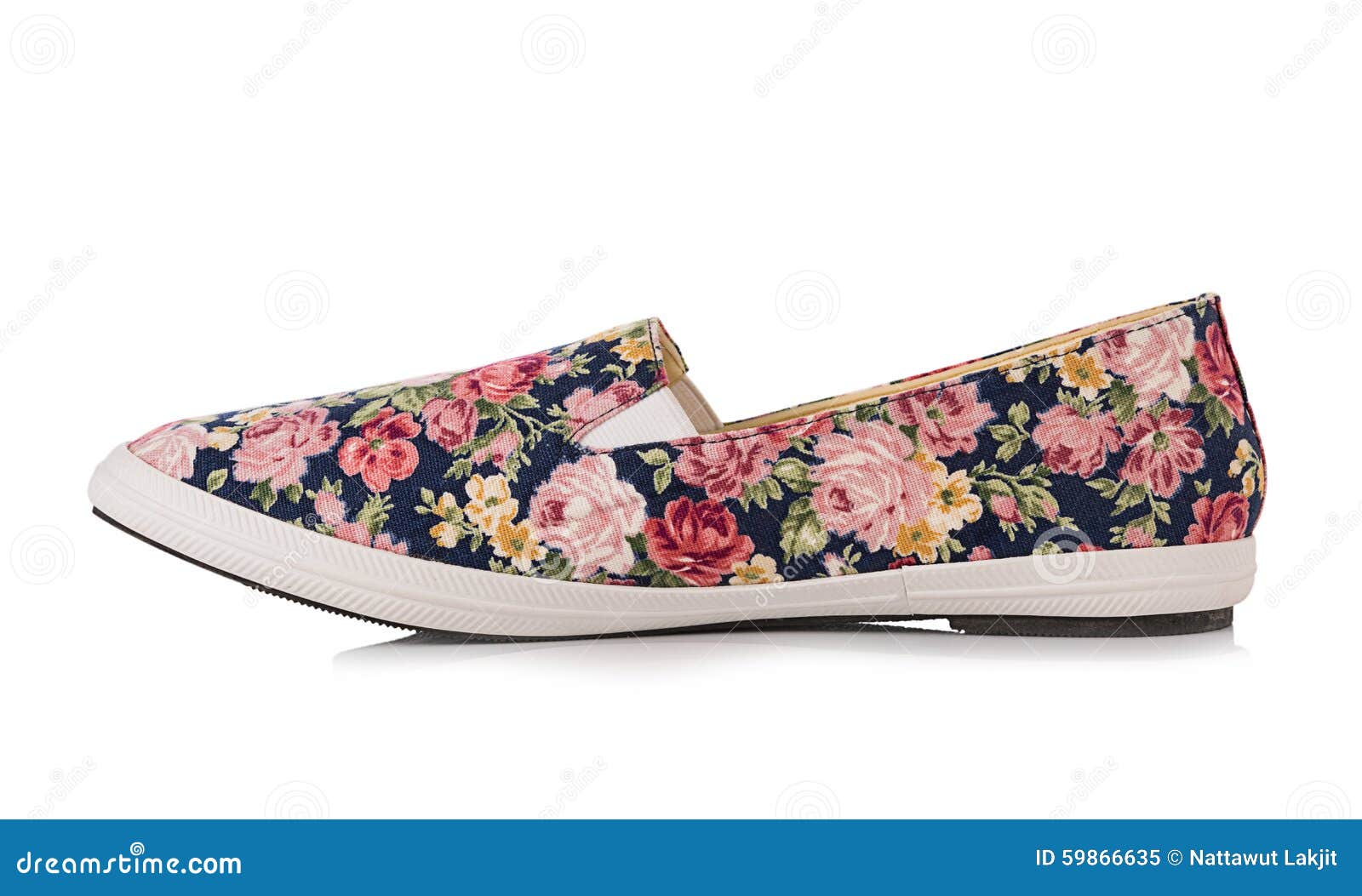 Shoes with Floral Pattern Isolated Stock Image Image of modern, style