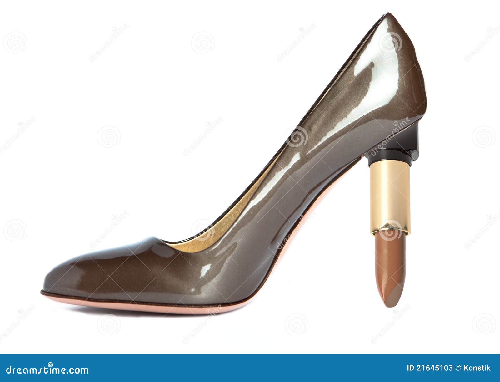 Shoes on a heellipstick stock image. Image of female 21645103