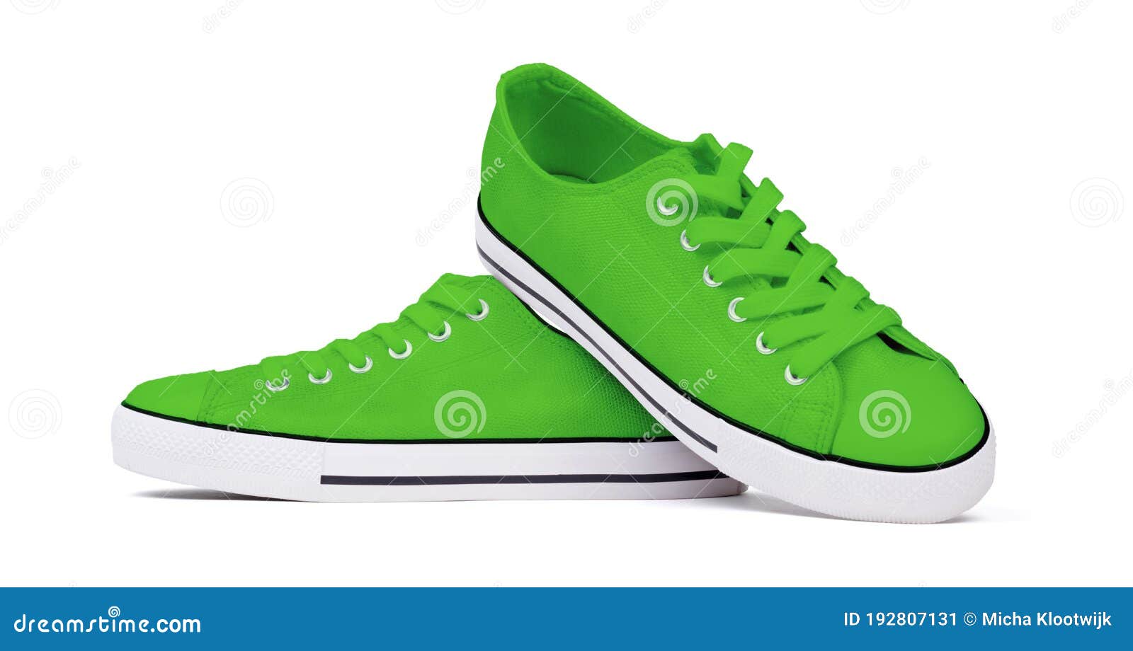 Shoes Isolated on White Background - Green Stock Image - Image of sport ...