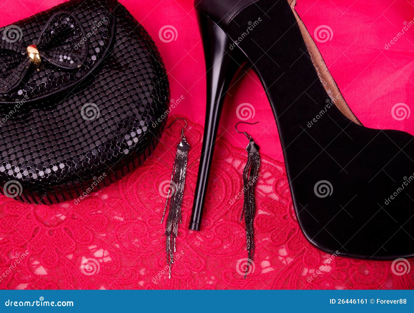 Shoes, jewelry and handbag stock image. Image of care 26446161