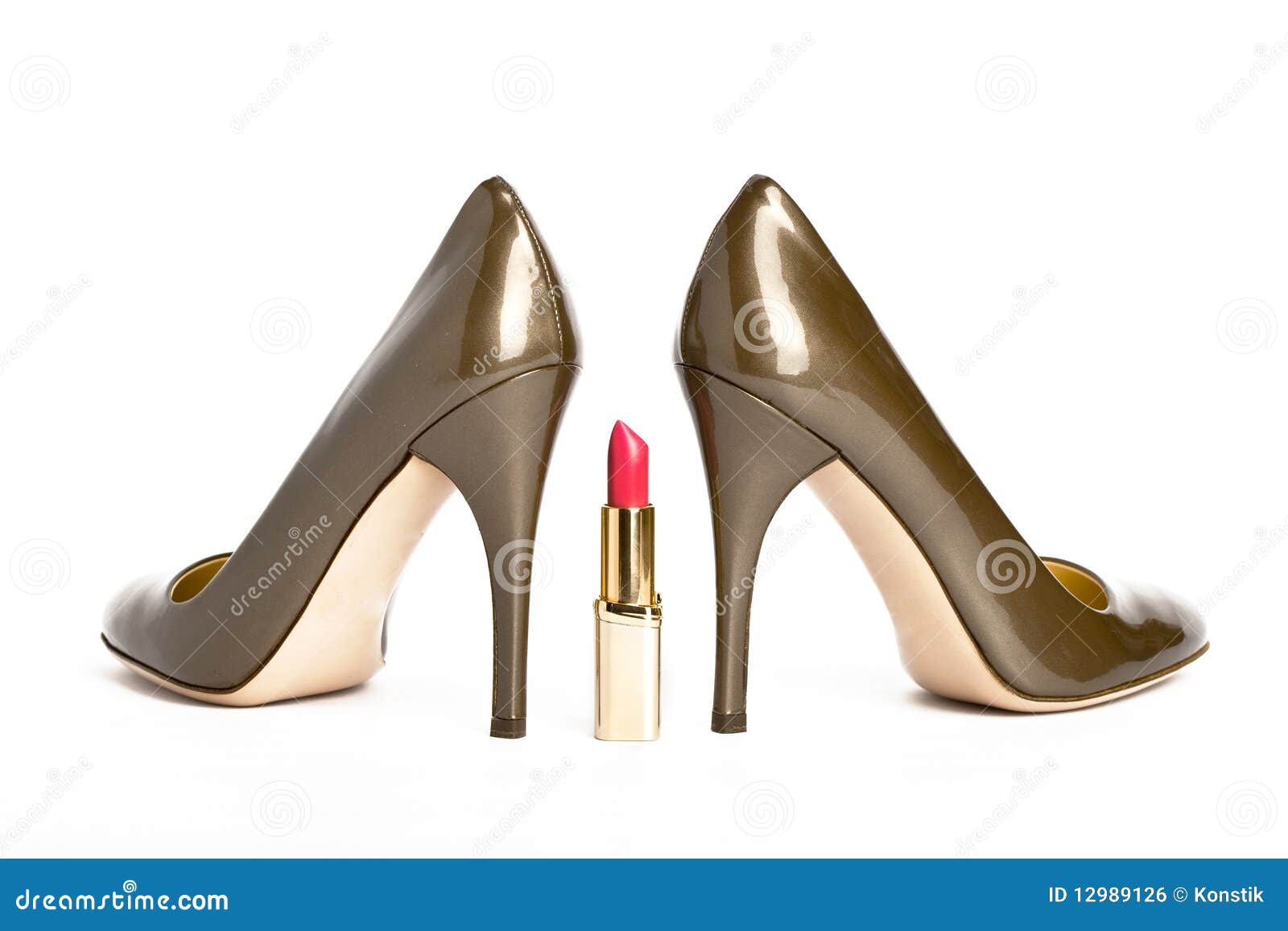 Shoes and lipstick stock photo. Image of modern, pair 12989126