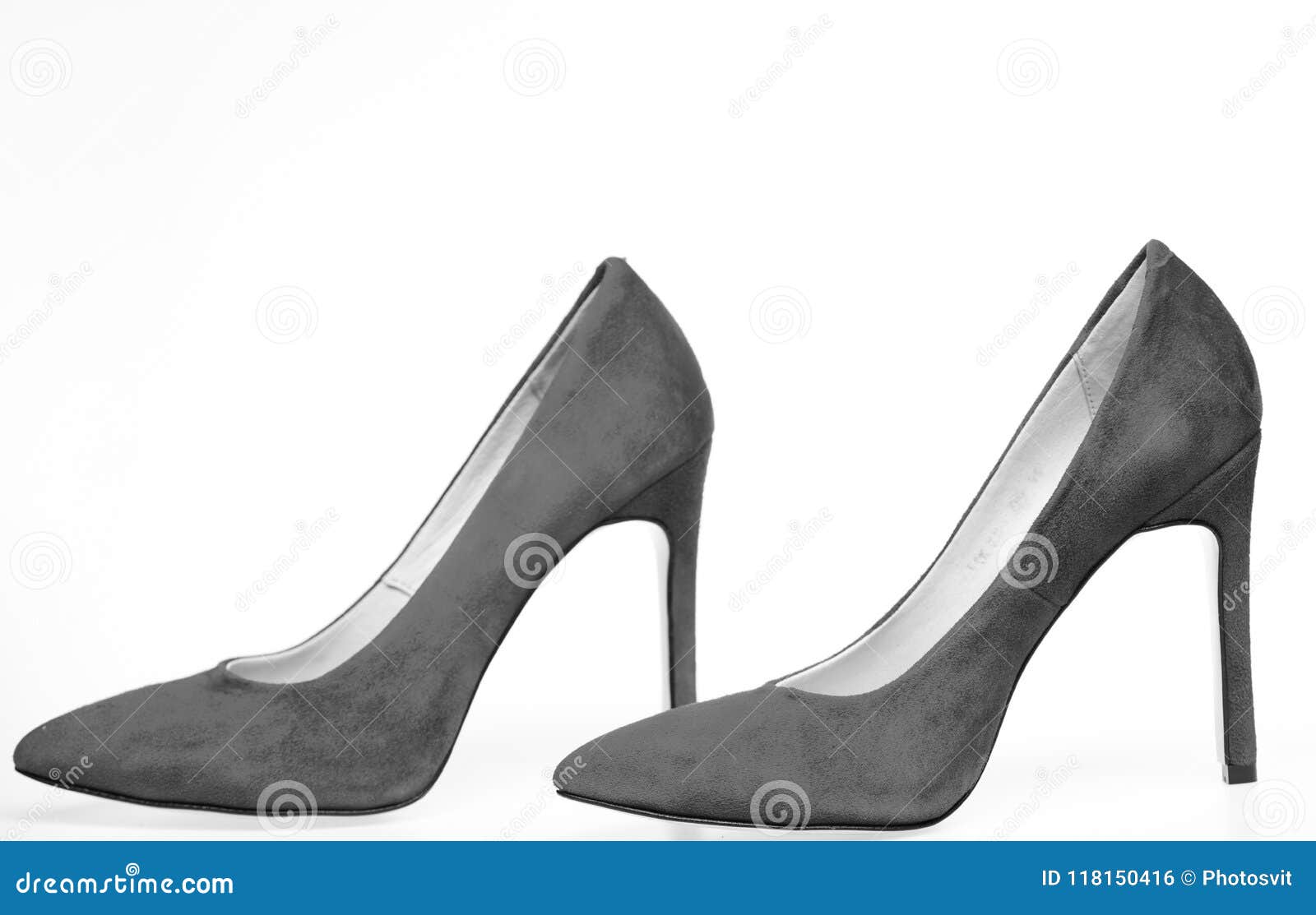 Shoes Made Out of Red Suede on White Background, Isolated. Pair of ...