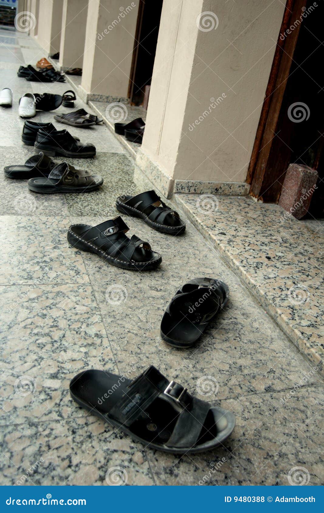 Shoes and Mosque stock photo. Image of islam, muslim, religion 9480388