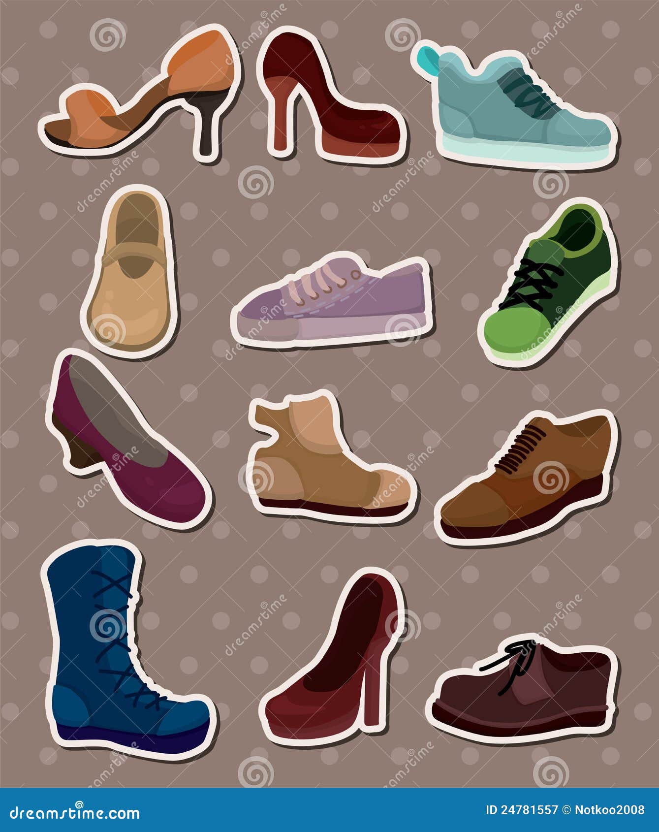 Shoes stickers stock vector. Illustration of chic, accessories 24781557