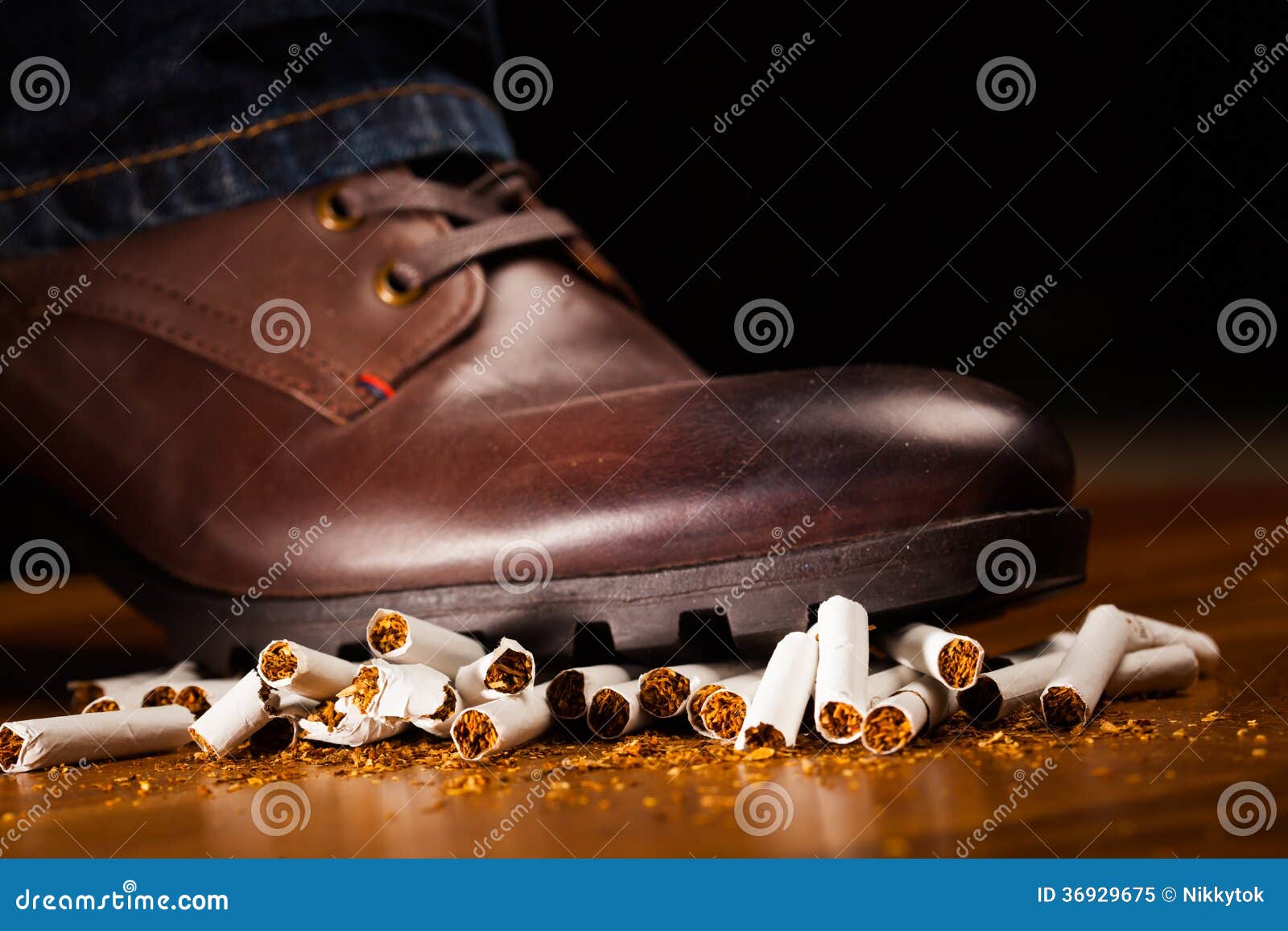 Shoes Trampling Down on Cigarettes Stock Image Image of conceptual
