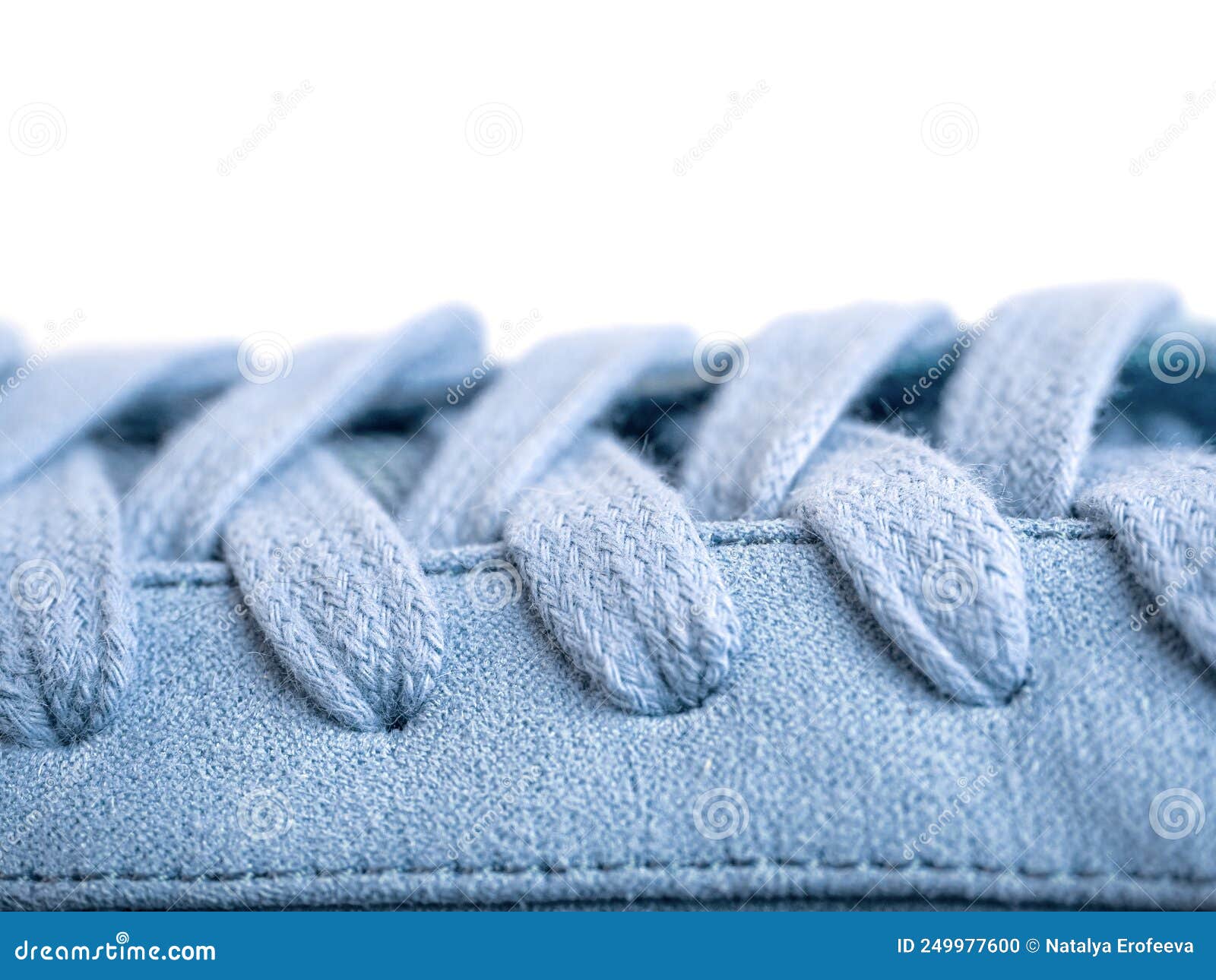 shoestrings of blue color pattern. closeup lacing background texture for . shoelaces, shoestrings or bootlaces.