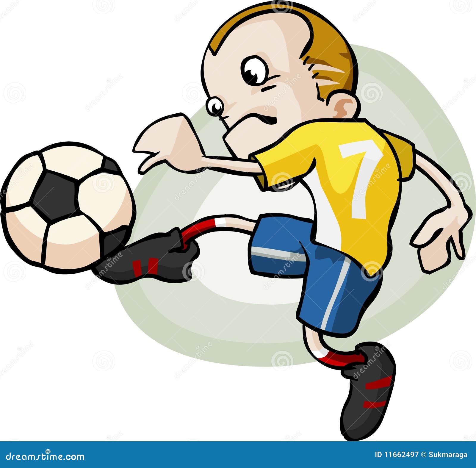 Shoot On Ball Stock Illustration Illustration Of Striker