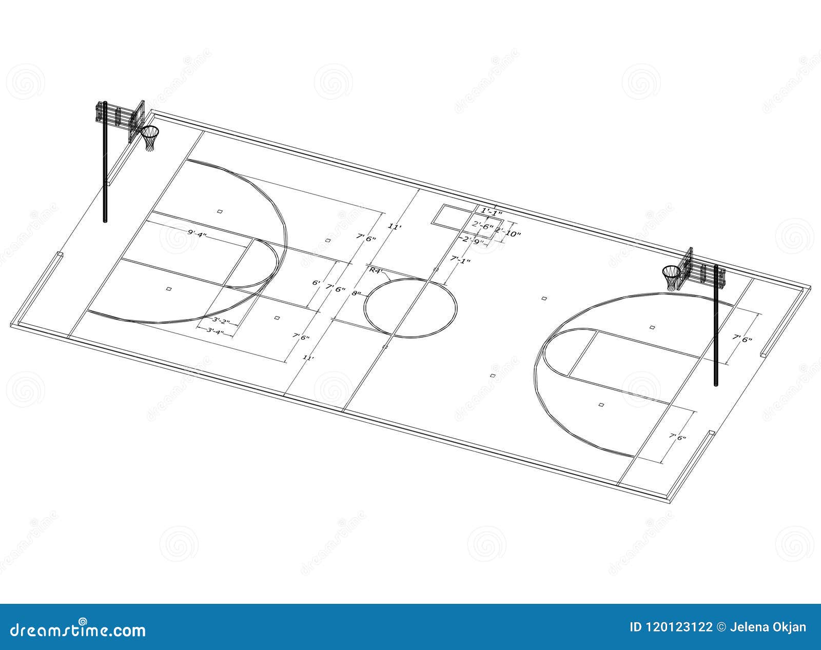 Basketball Dimensions & Drawings