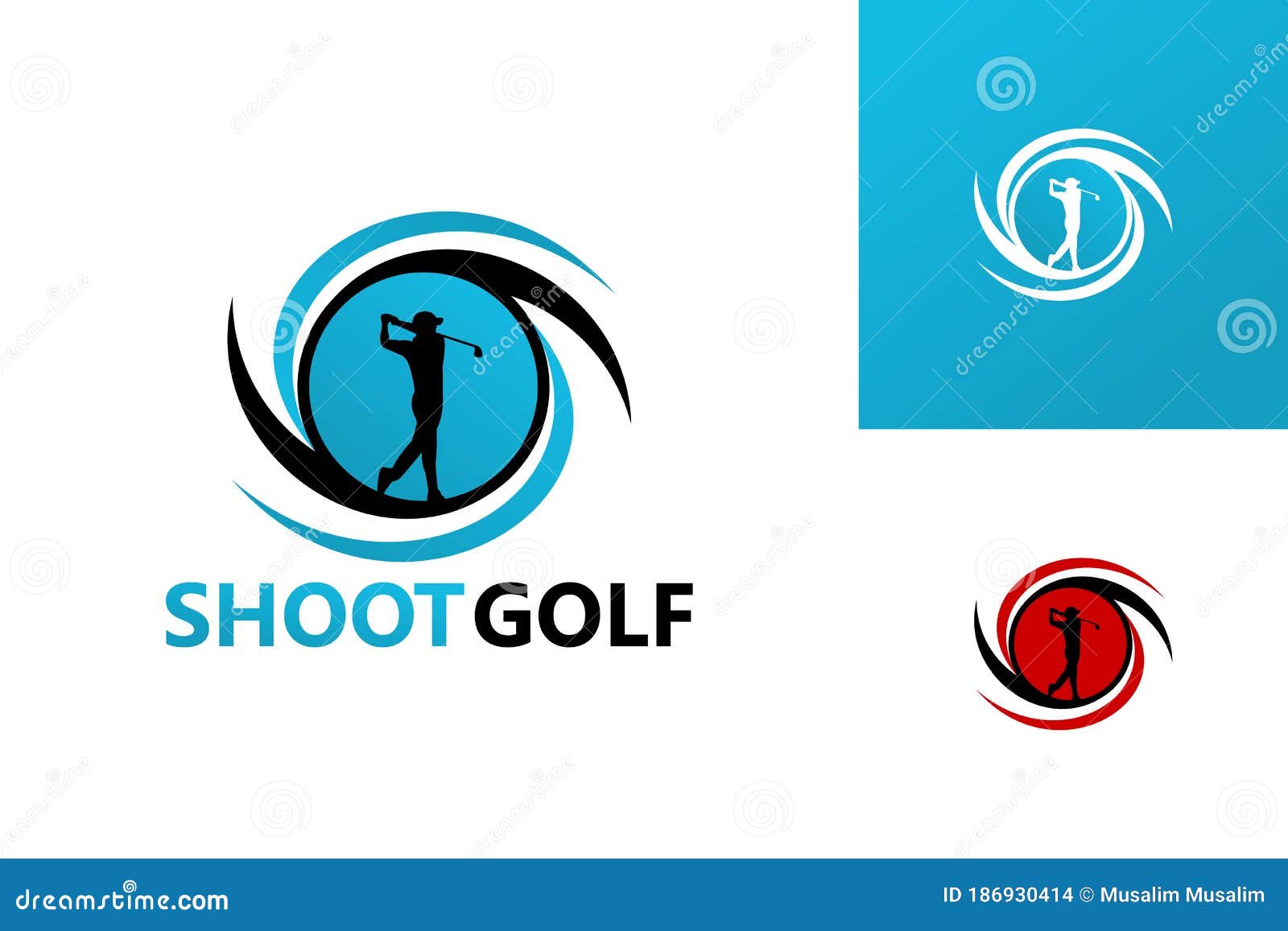 Shoot Golf Logo Template Design Vector, Emblem, Design Concept