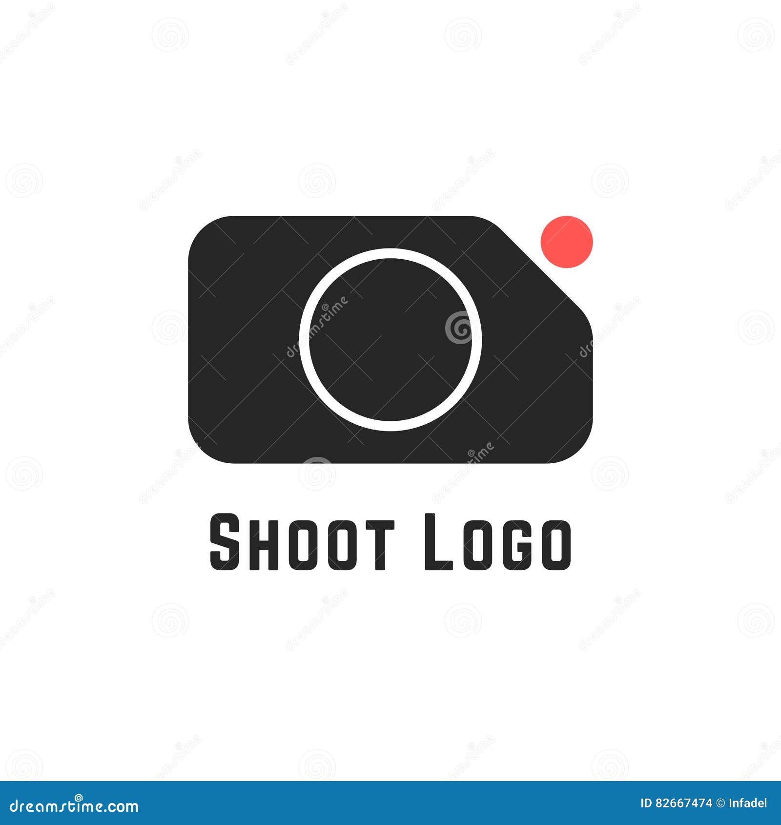 shoot logo with simple camera sign