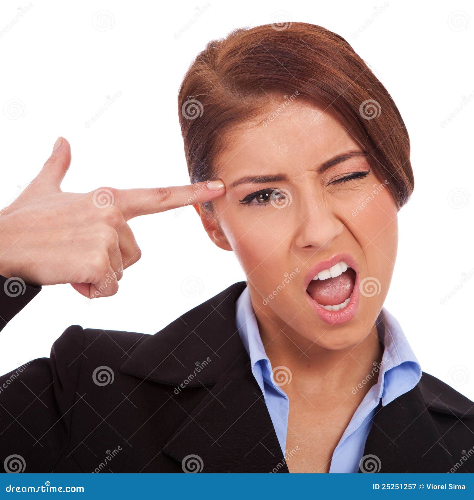 Shoot yourself! stock image. Image of caucasian, beauty 25251257