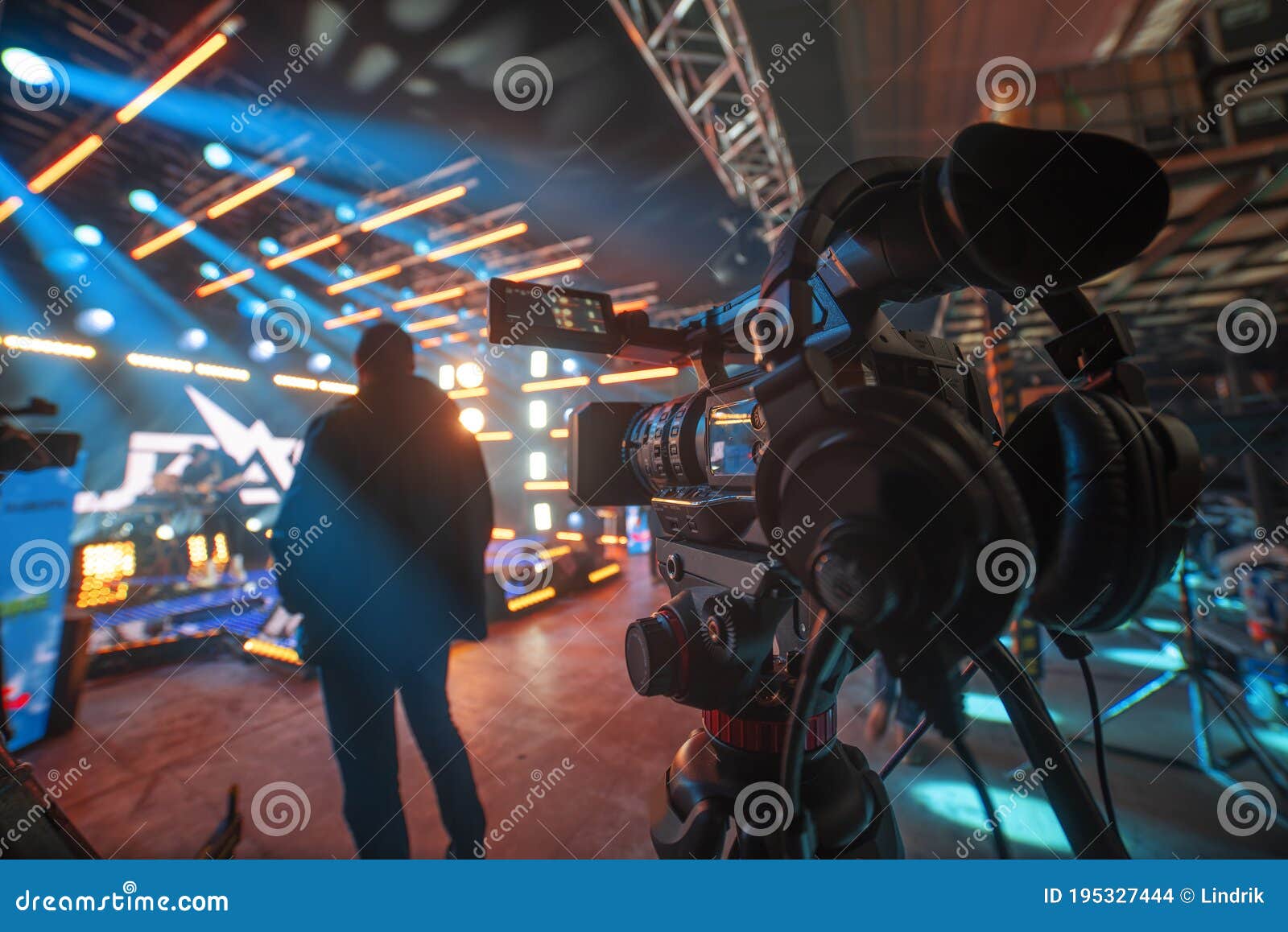 Shooting a Concert on Television Stock Photo Image of producer