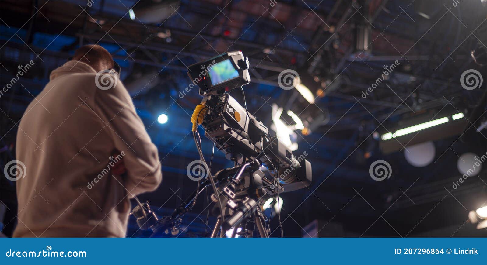 Shooting a Concert on Television Stock Photo Image of director, movie