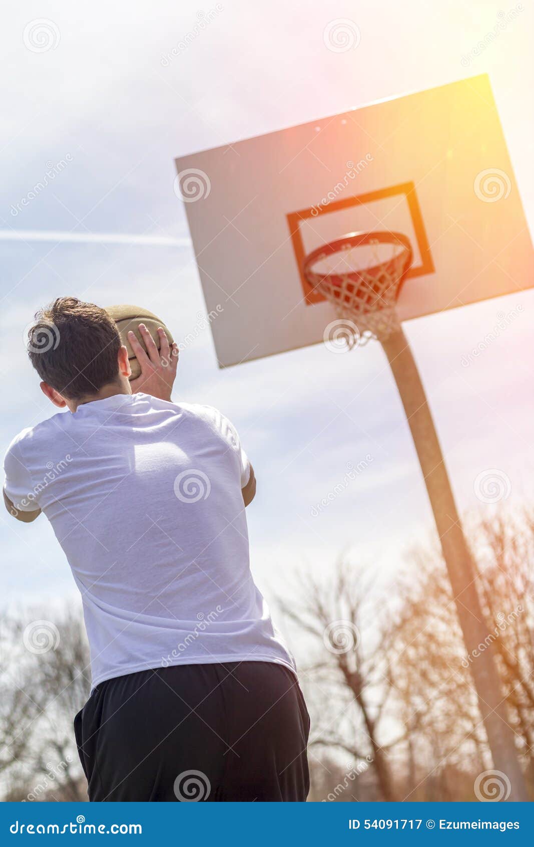 Shooting Free Throws stock image. Image of outdoor, throw 54091717