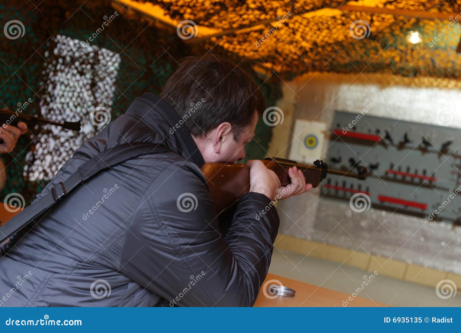 Shooting gallery stock image. Image of aspirations, weapon 6935135
