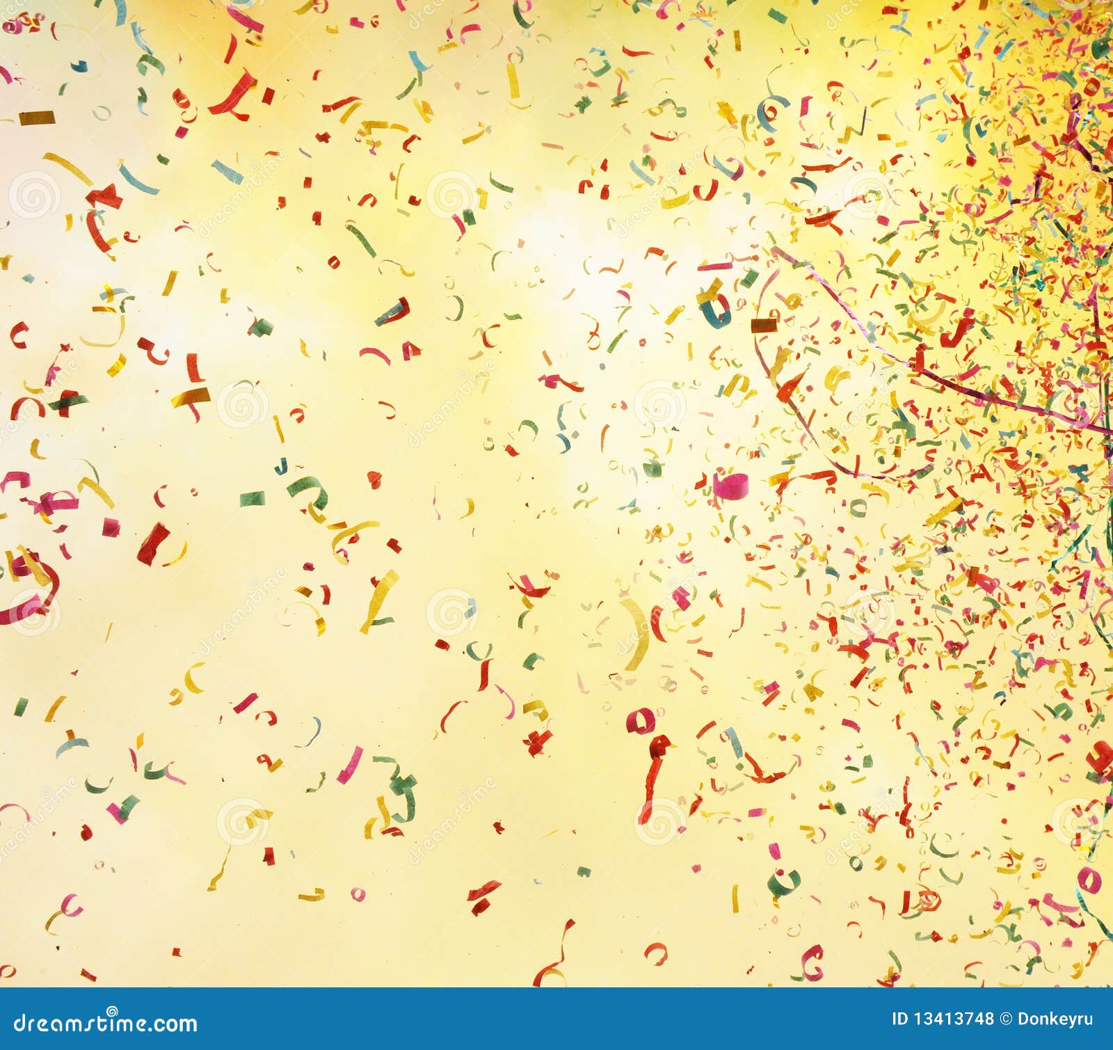 Shooting Salute Smoke and Colorful Confetti Stock Photo Image of