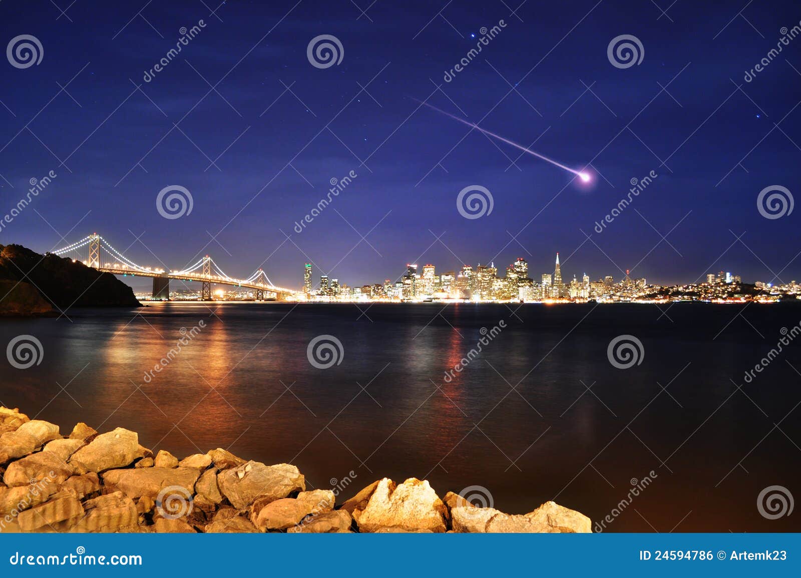 Shooting star stock photo. Image of shooting, bridge 24594786