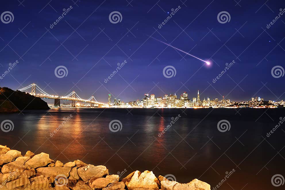 Shooting star stock photo. Image of shooting, bridge 24594786