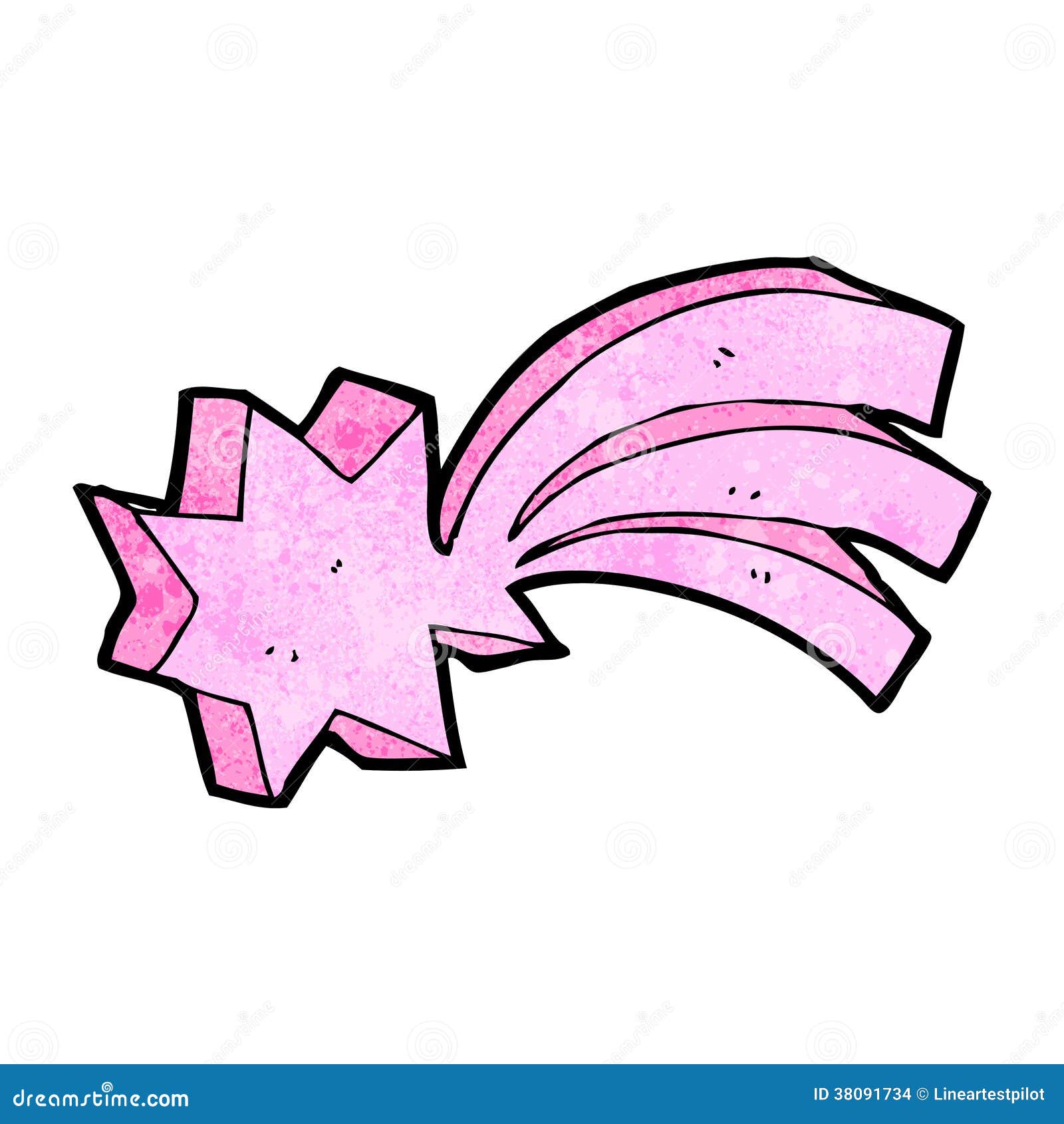 Shooting Star Cartoon Element Stock Vector - Illustration of cute, hand