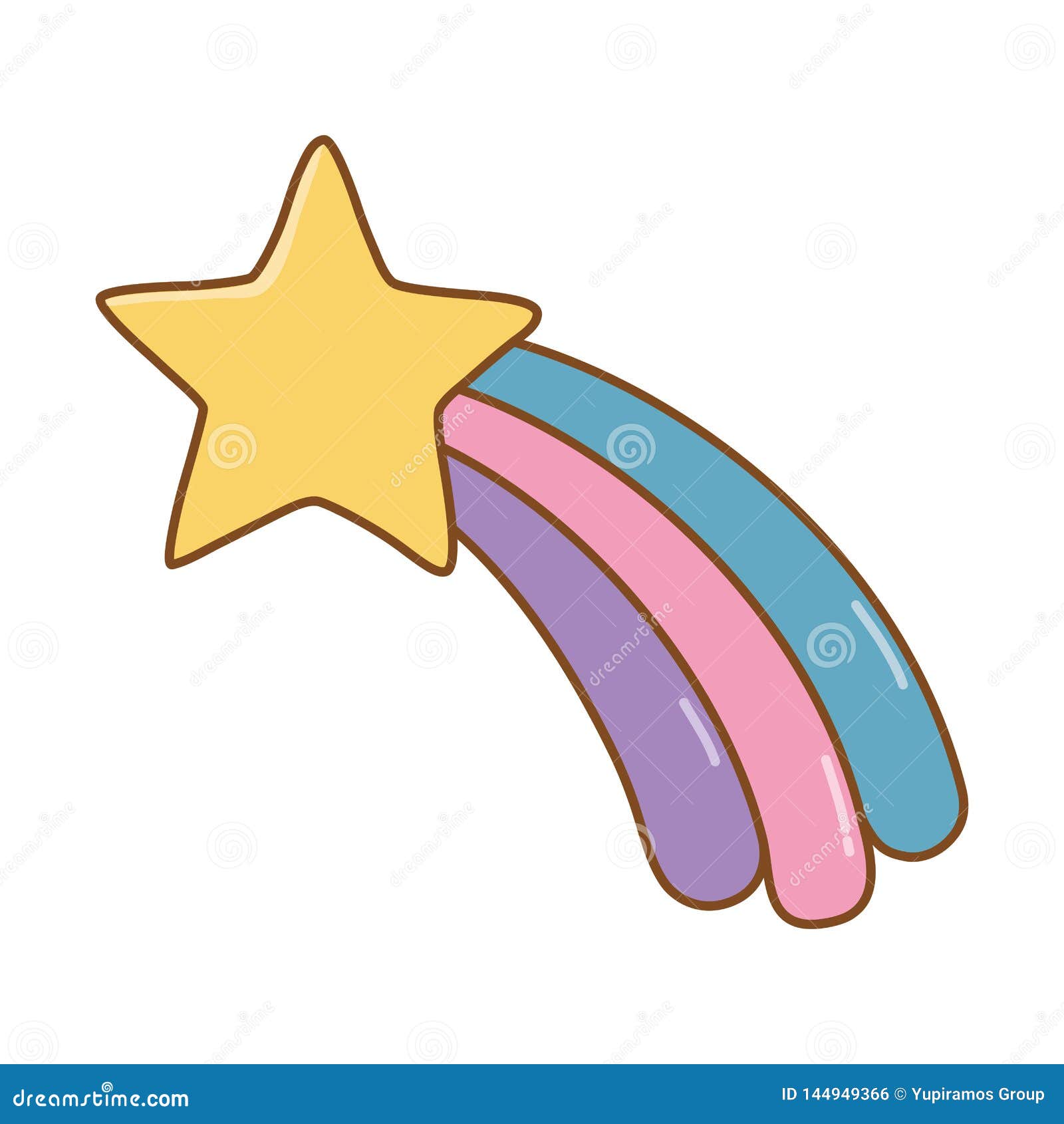 Shooting star icon stock vector. Illustration of night 144949366