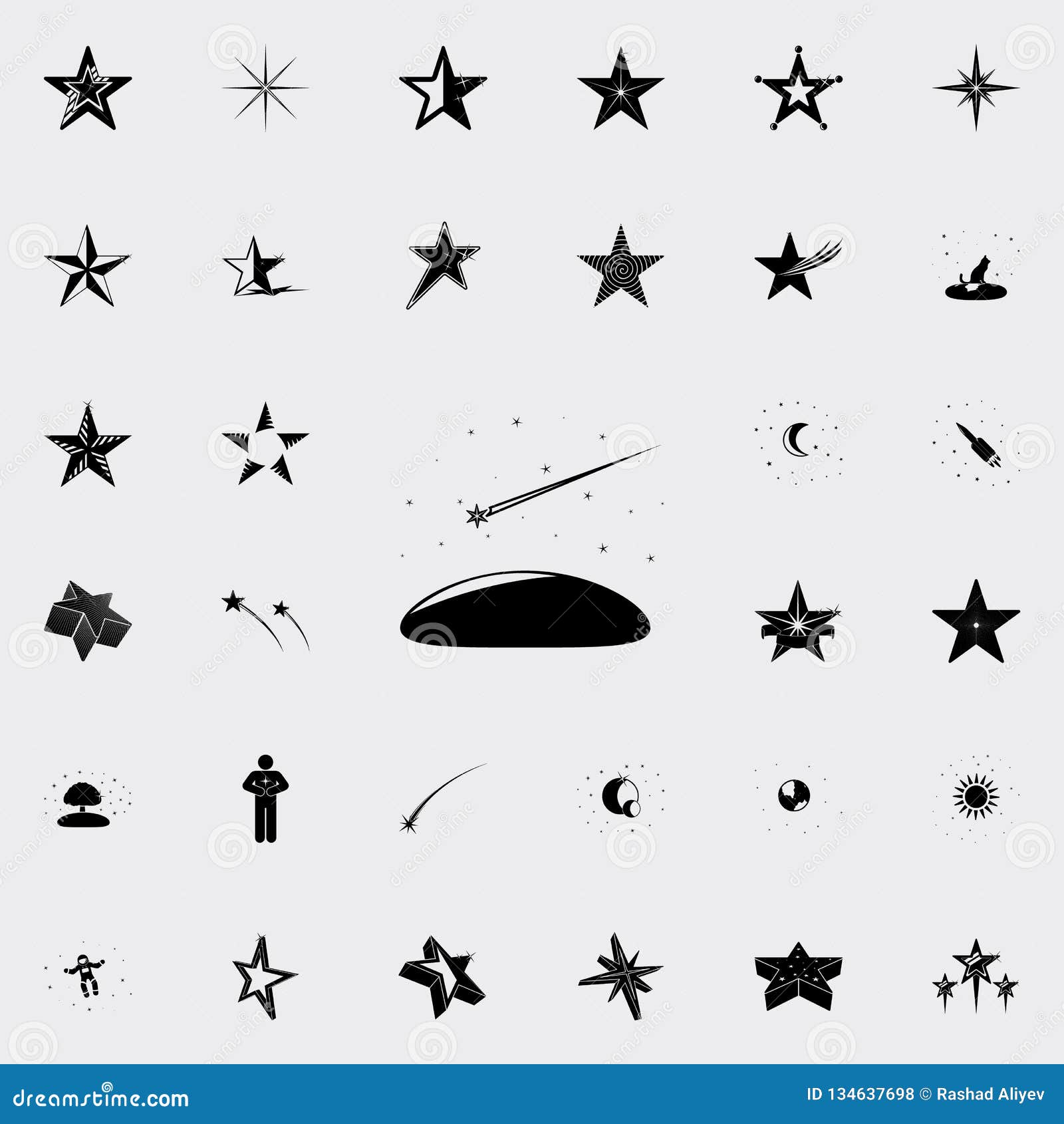 Shooting Star in the Sky Icon. Stars Icons Universal Set for Web and ...