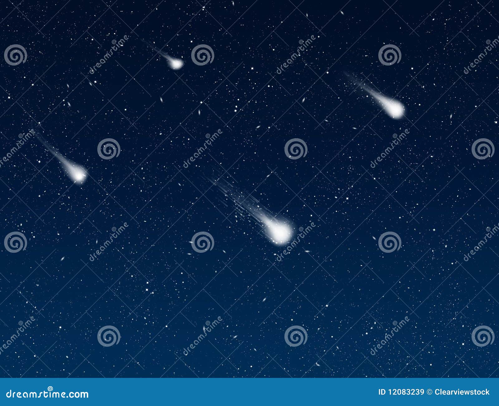 Shooting Stars In Night Sky Royalty Free Stock Images Image 12083239