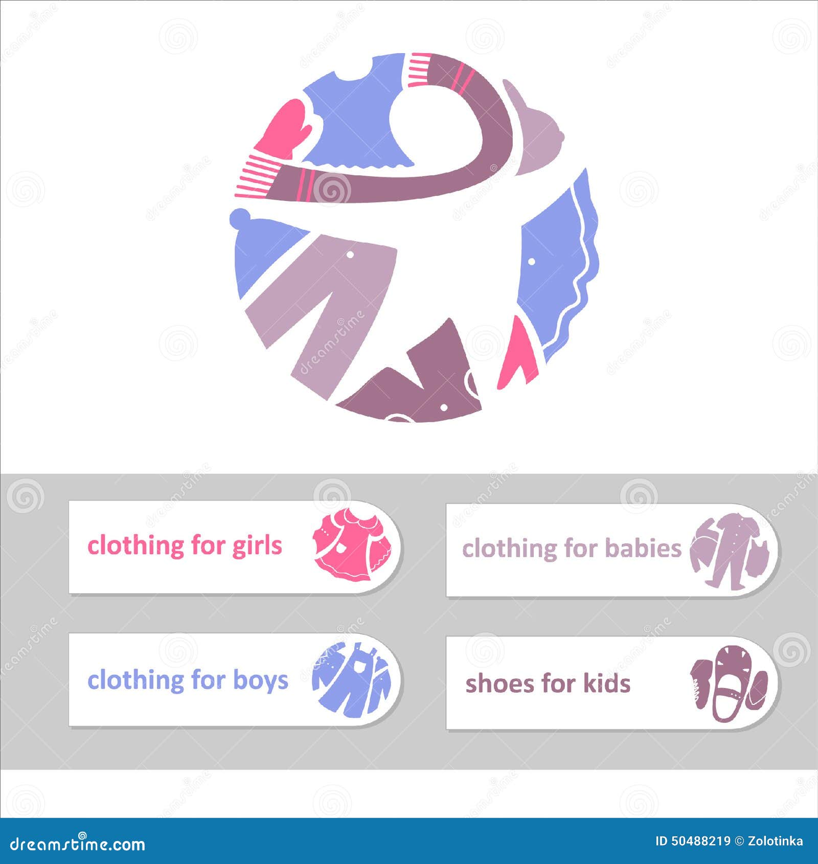Shop Children S Clothing and Shoes for Boys and Stock Vector ...