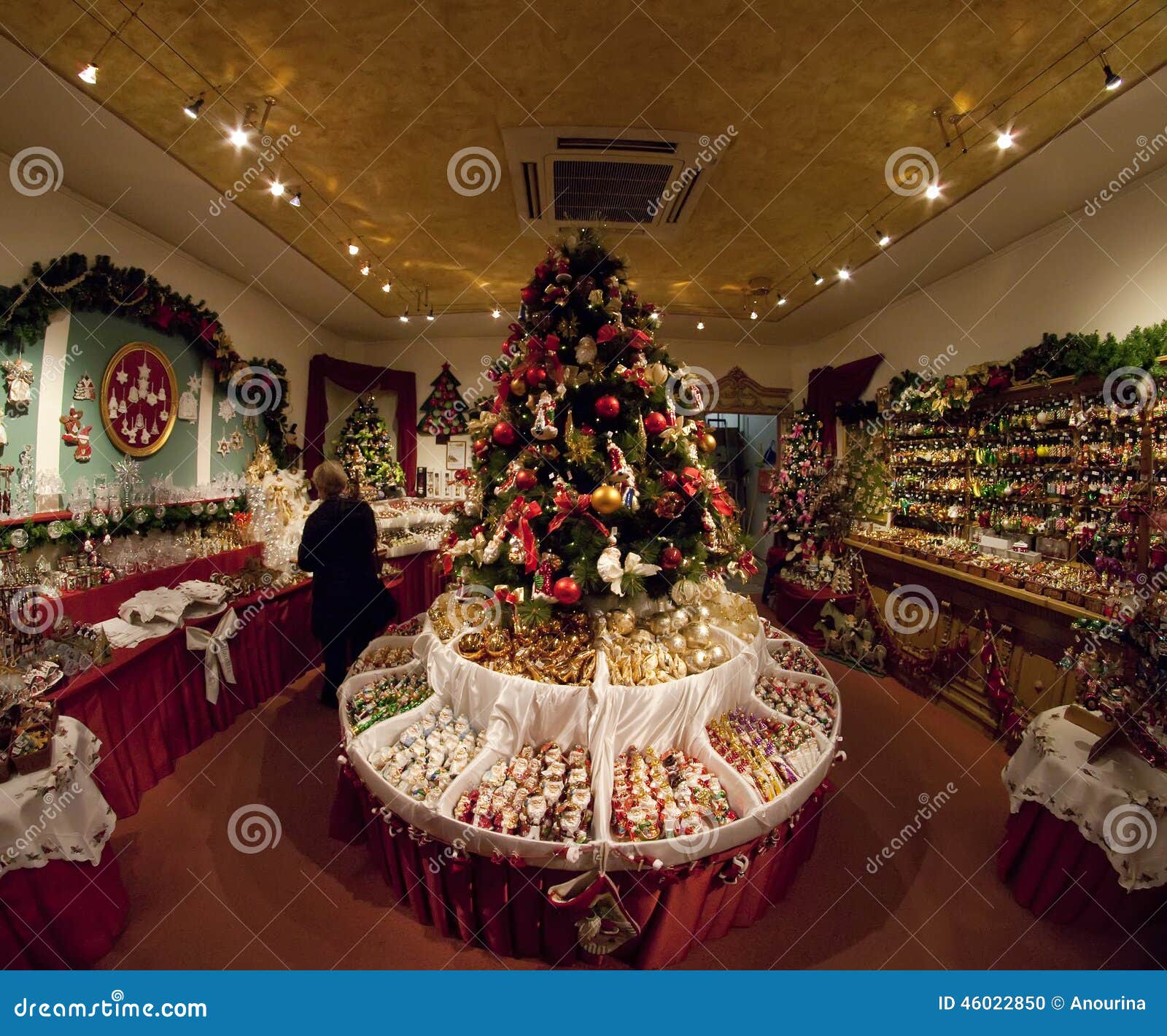  Shop  With Christmas  Decorations  Editorial Image Image of 