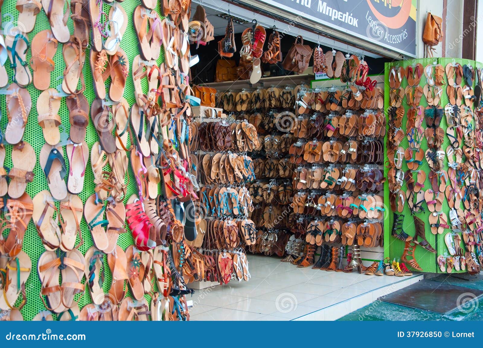 Shop on Ermou Street on August 3, 2013 in Athens, Greece. Shop on Ermou Street in Athens, Greece.