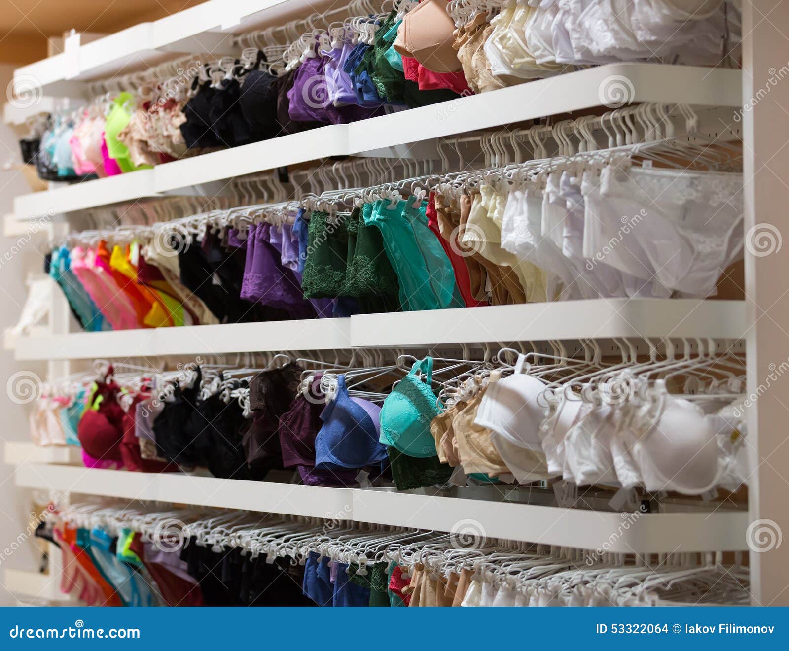 Shop with female underwear stock photo. Image of inside 53322064