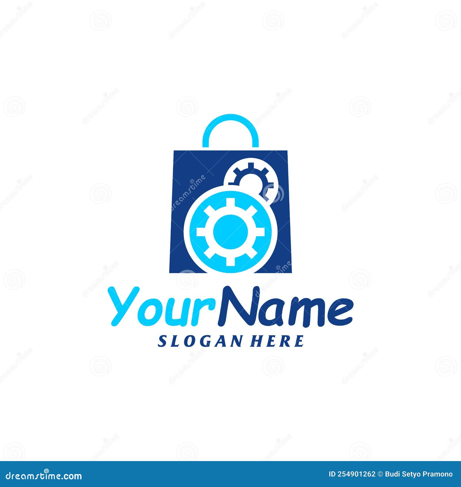 Shop Gear Logo Design Template. Shop Logo Concept Vector Stock