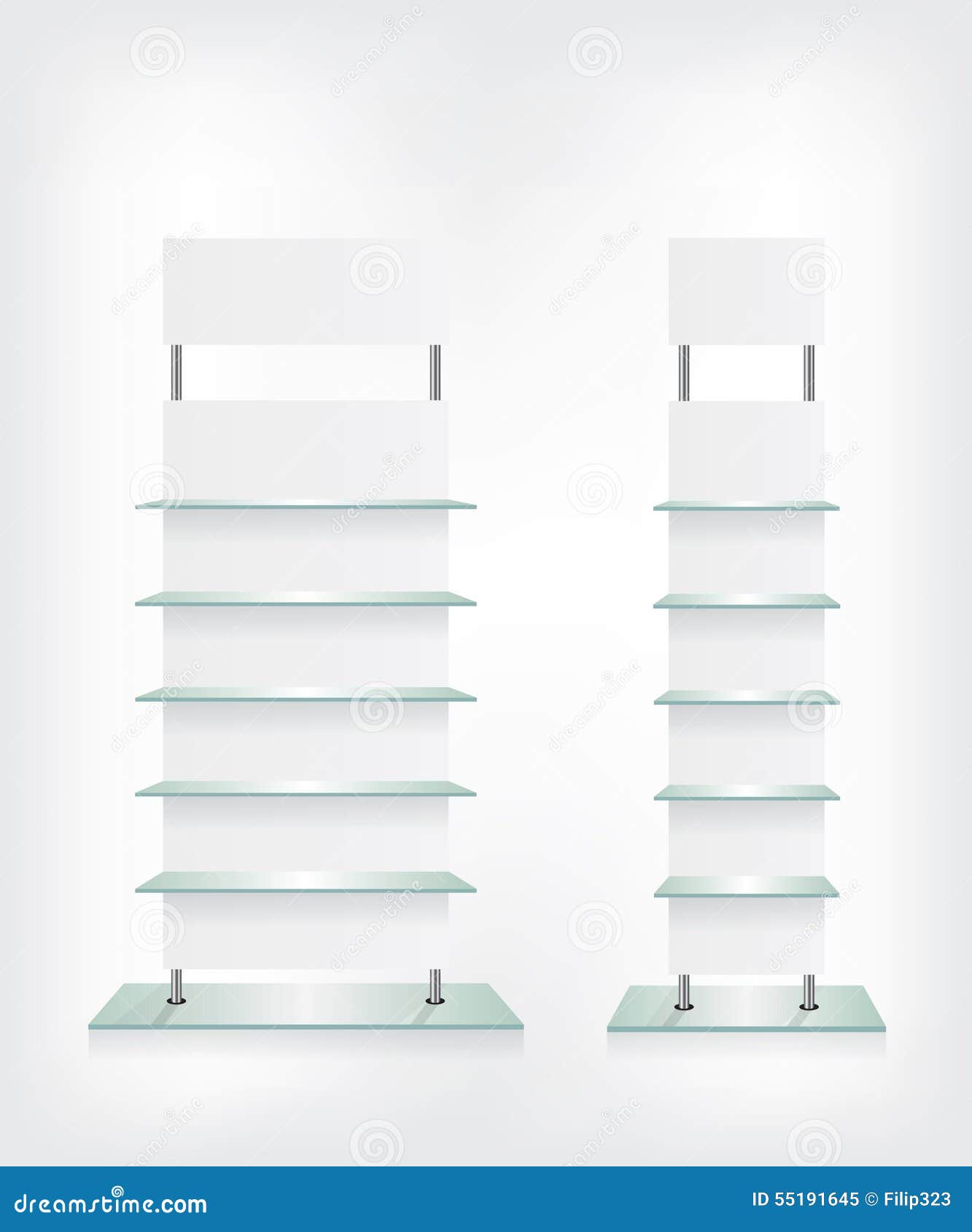 Shop glass shelves white stock vector. Illustration of shelves 55191645