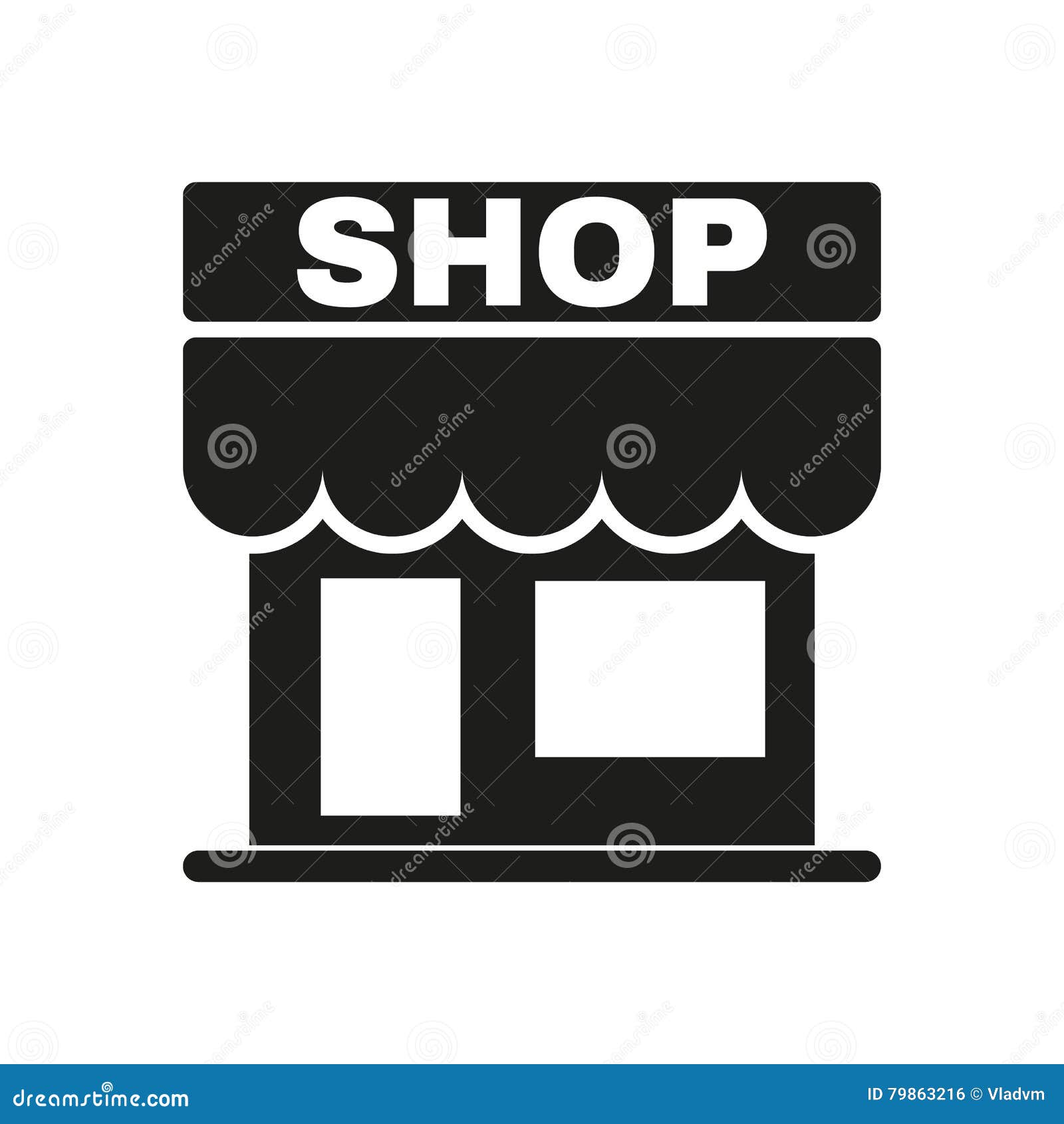 The Shop Icon. Store Symbol Stock Vector Illustration of graphic