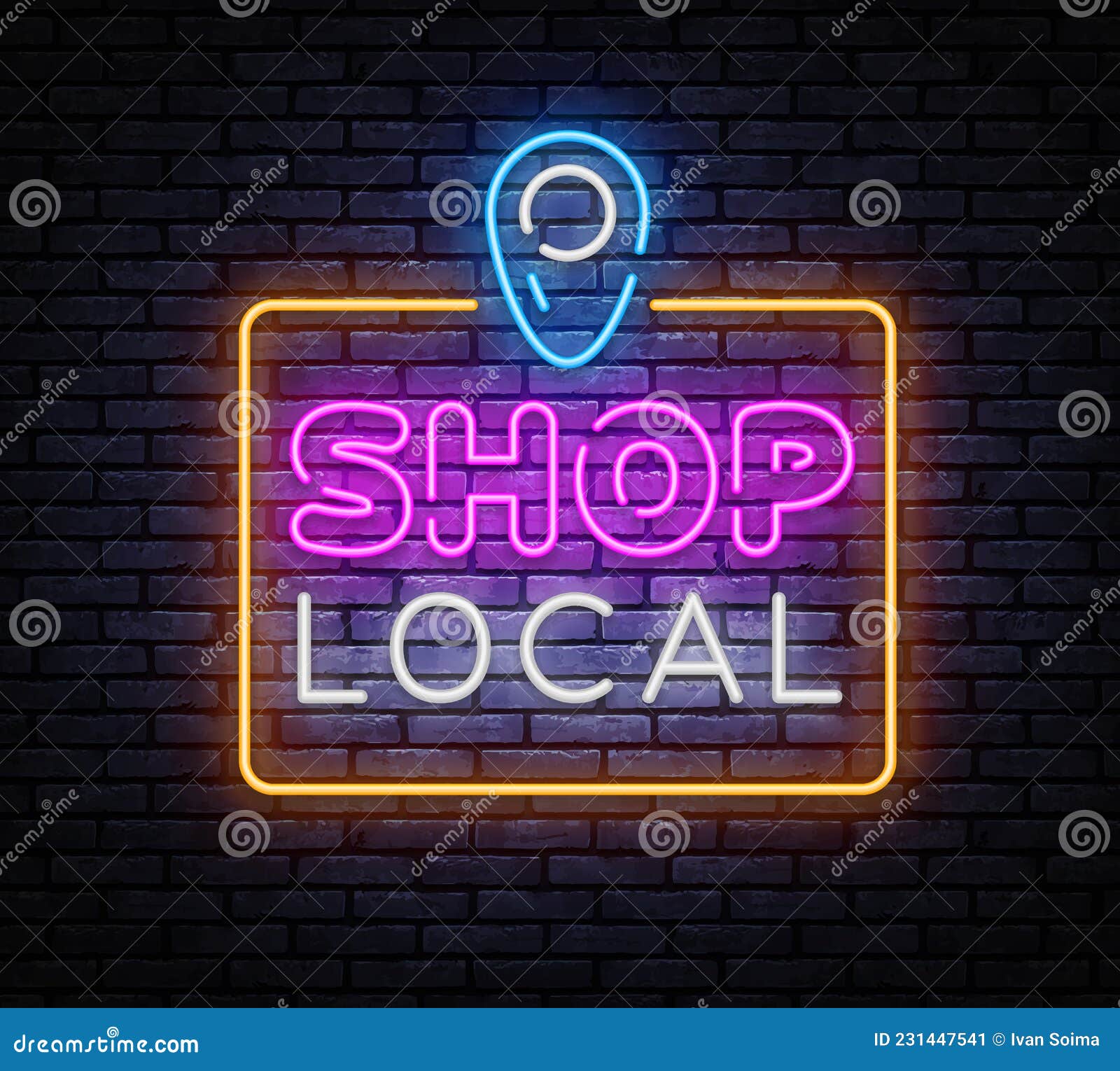Local Neon Sign Stock Illustrations – 223 Local Neon Sign Stock ...
