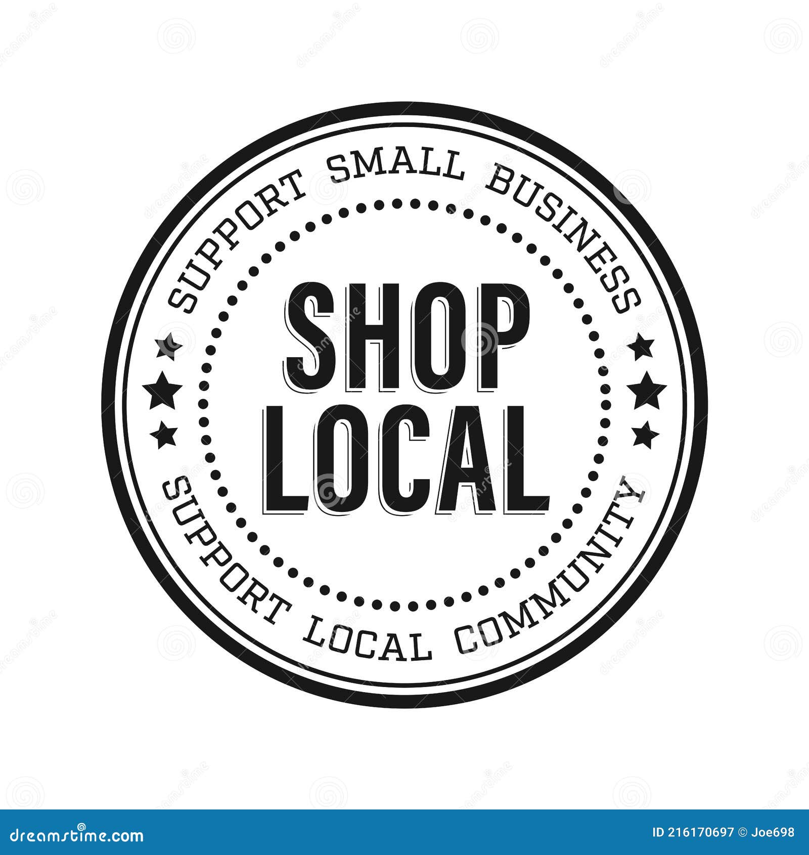 shop local small business logo icon - shop small - buy local - support community