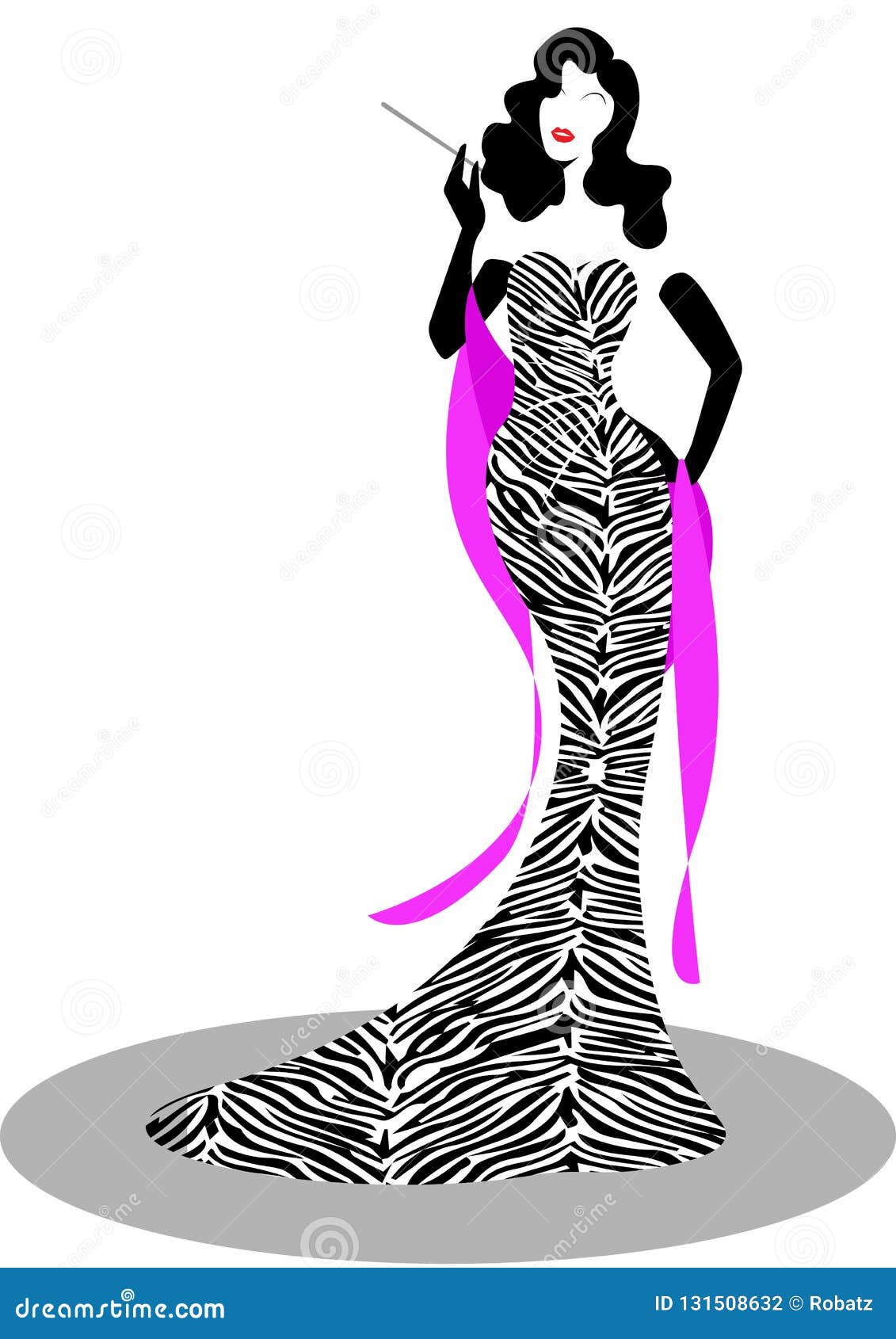 Shop Logo Fashion Woman Brunette Silhouette Diva Company Logo