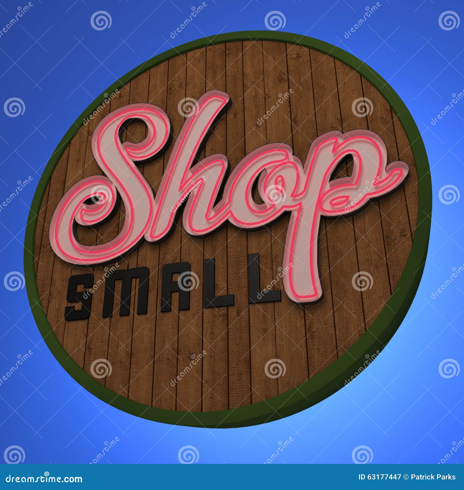 Shop Small Neon Sign stock illustration. Illustration of neon 63177447