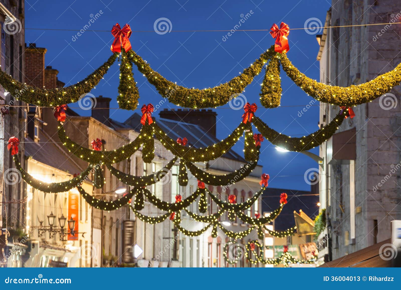 Shop Street At Night Galway Stock Image Image of people 