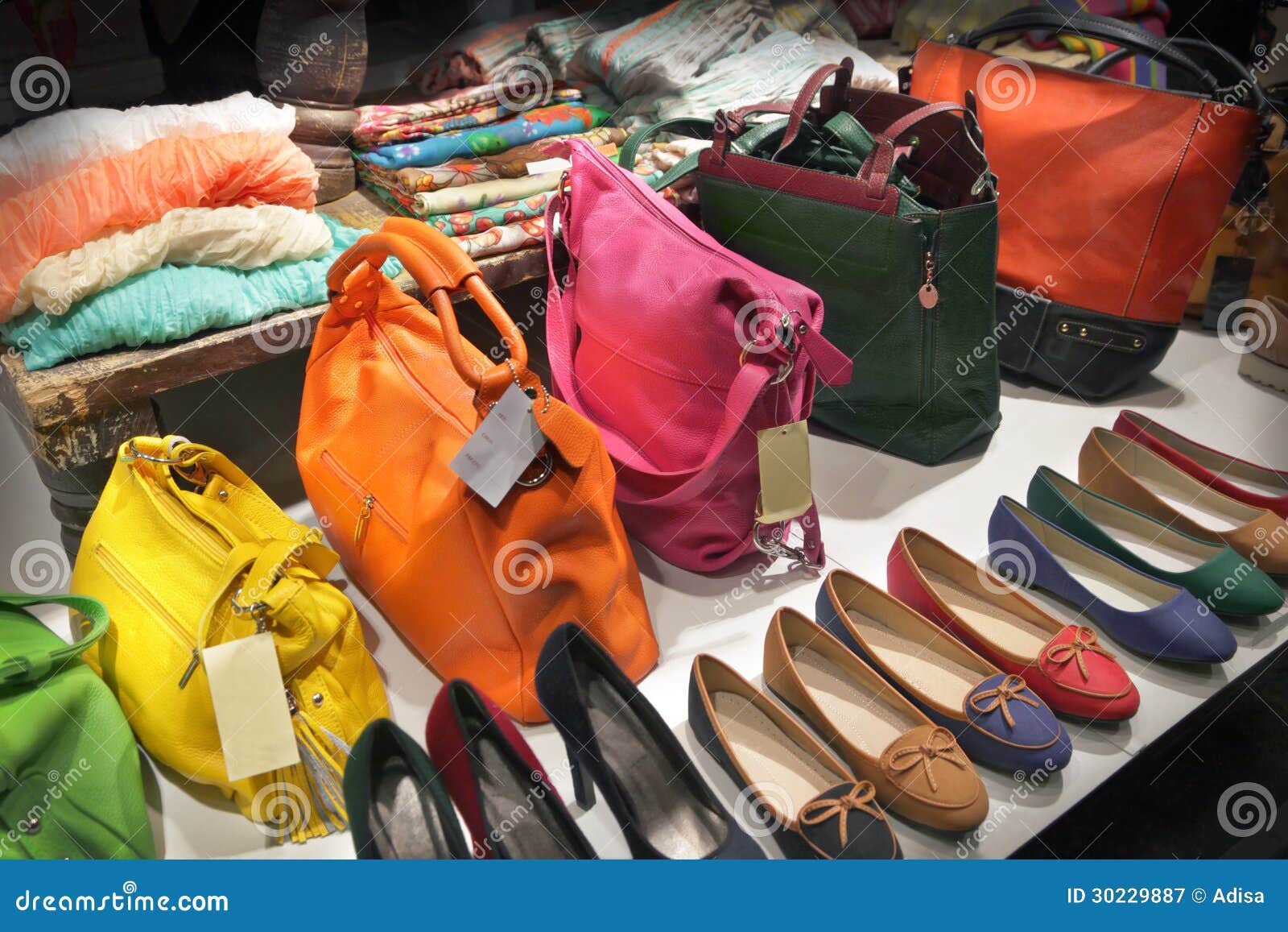 Bags and shoes stock image. Image of light, fashionable 30229887
