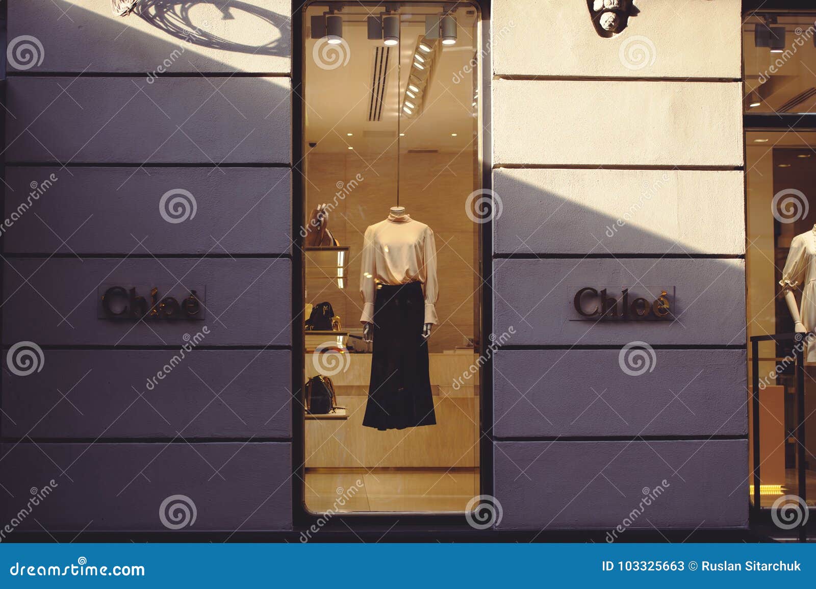 Shop Window With Clothes View From The Street Editorial Stock